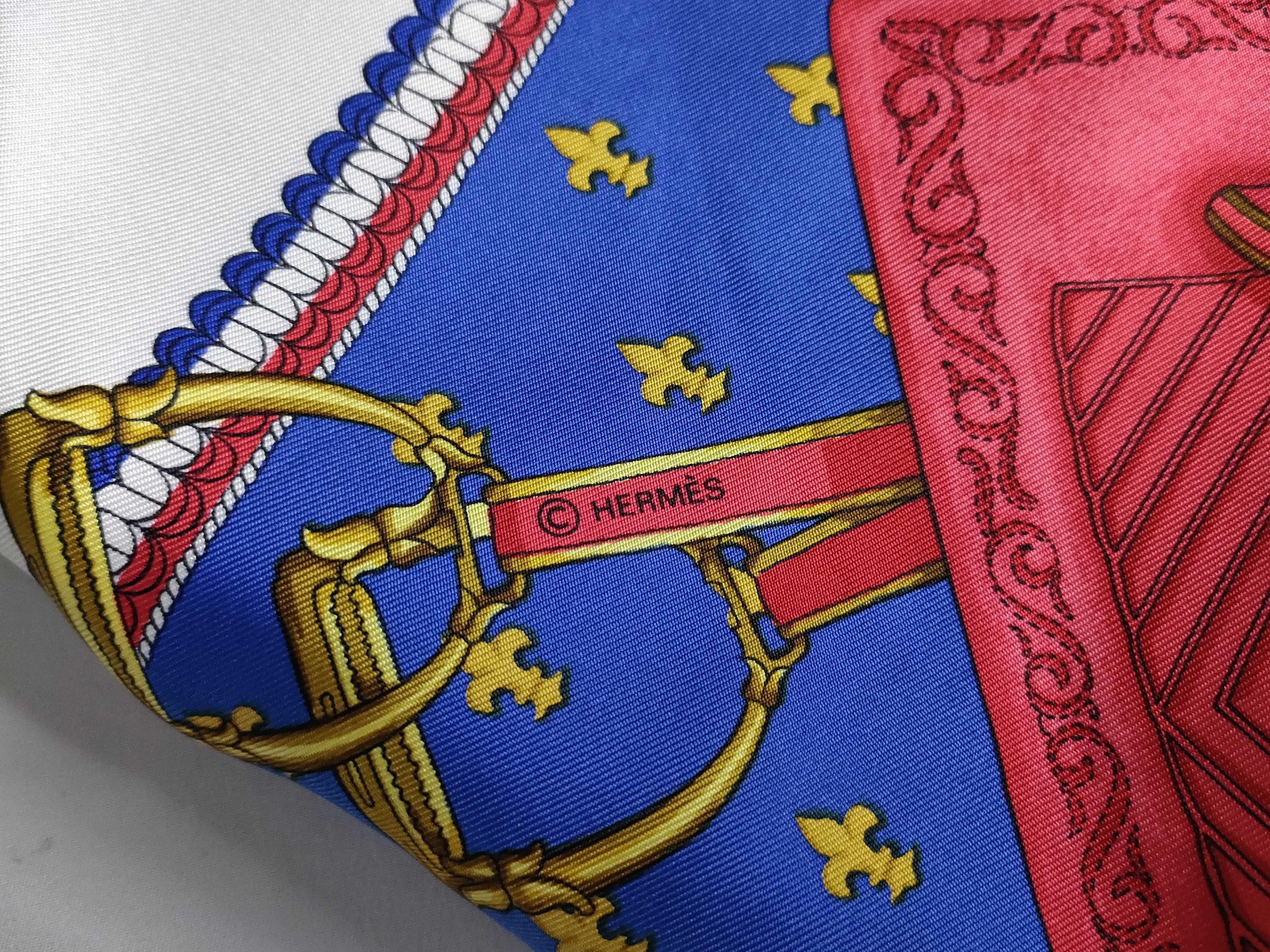 Hermes Selles a Housse Silk Scarf by Christiane Vauzelles
