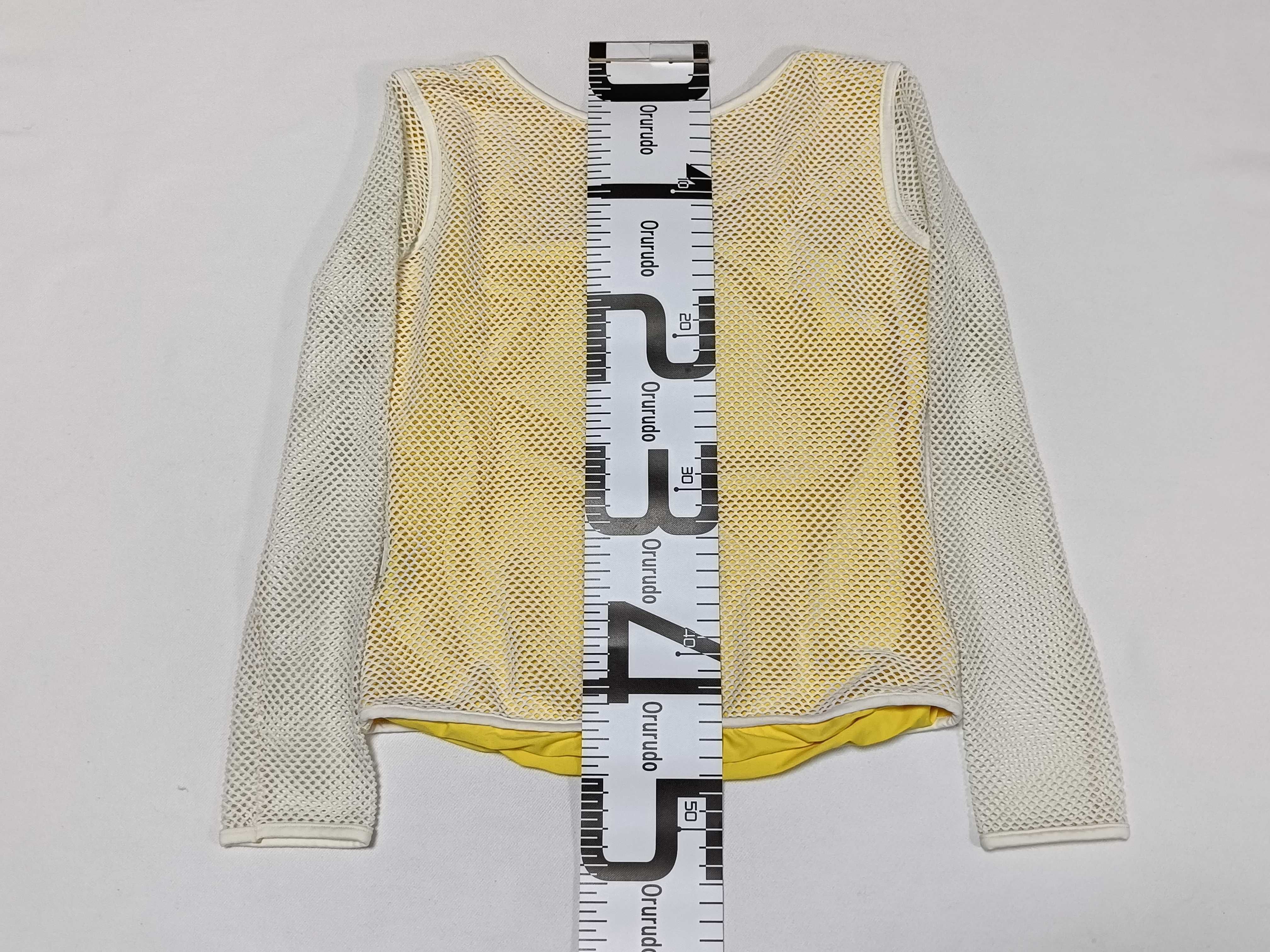 Versace Sport Layered Mesh Graphic Long Sleeve Top Size S