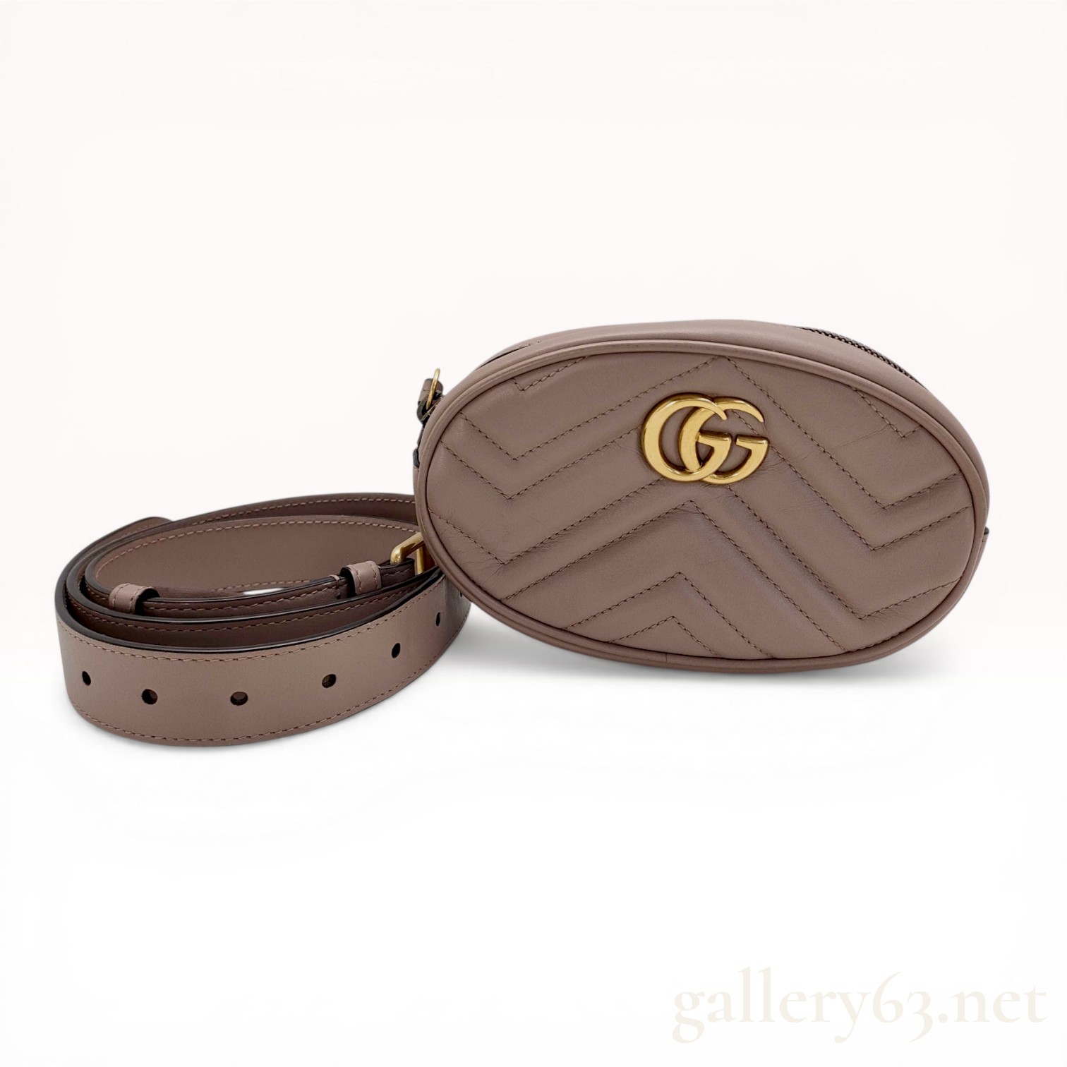 Gucci GG Marmont Matelasse Leather Belt Bag