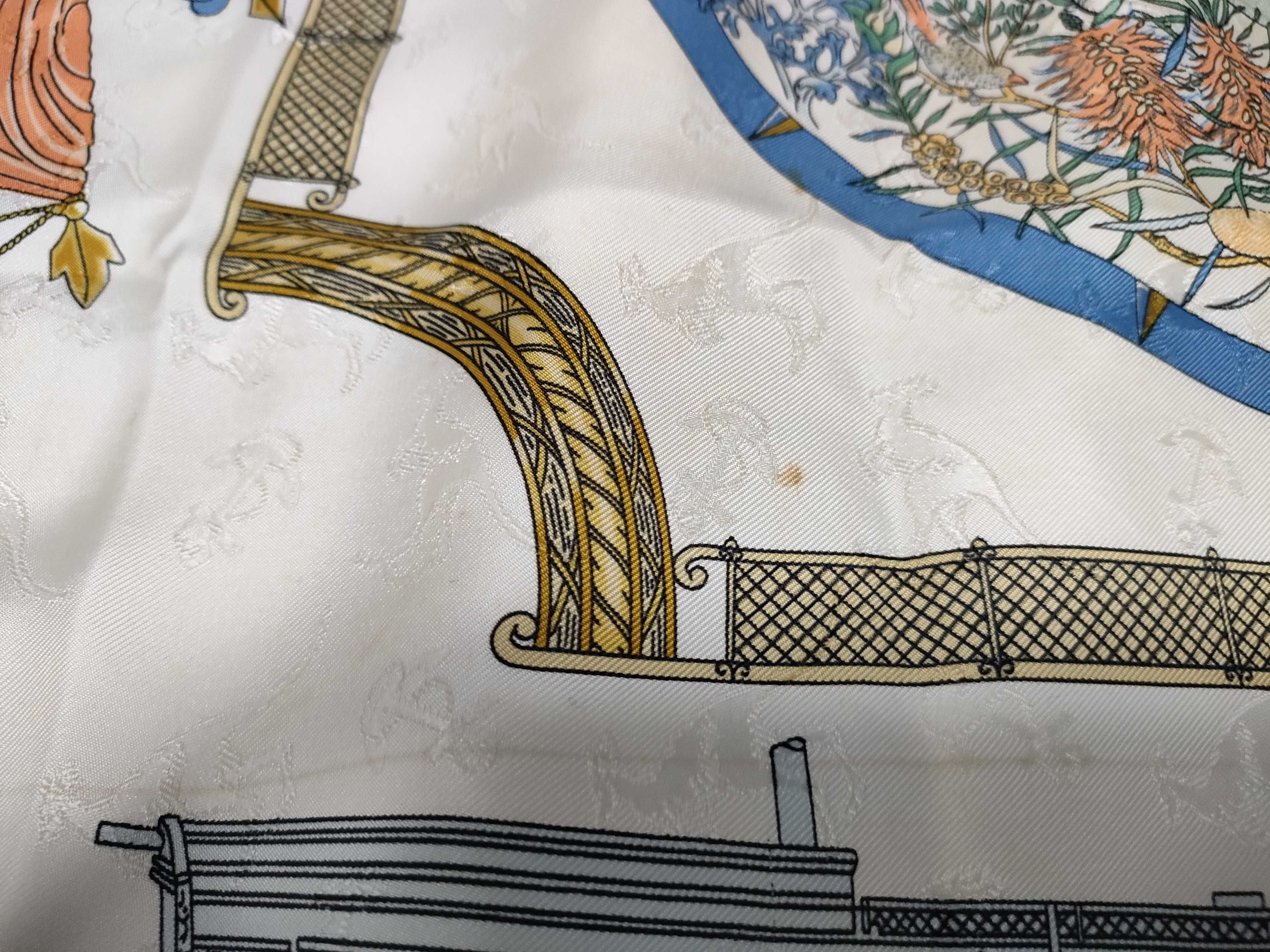 Hermes Le Geographe Silk Jacquard Scarf by Sandra Laroche