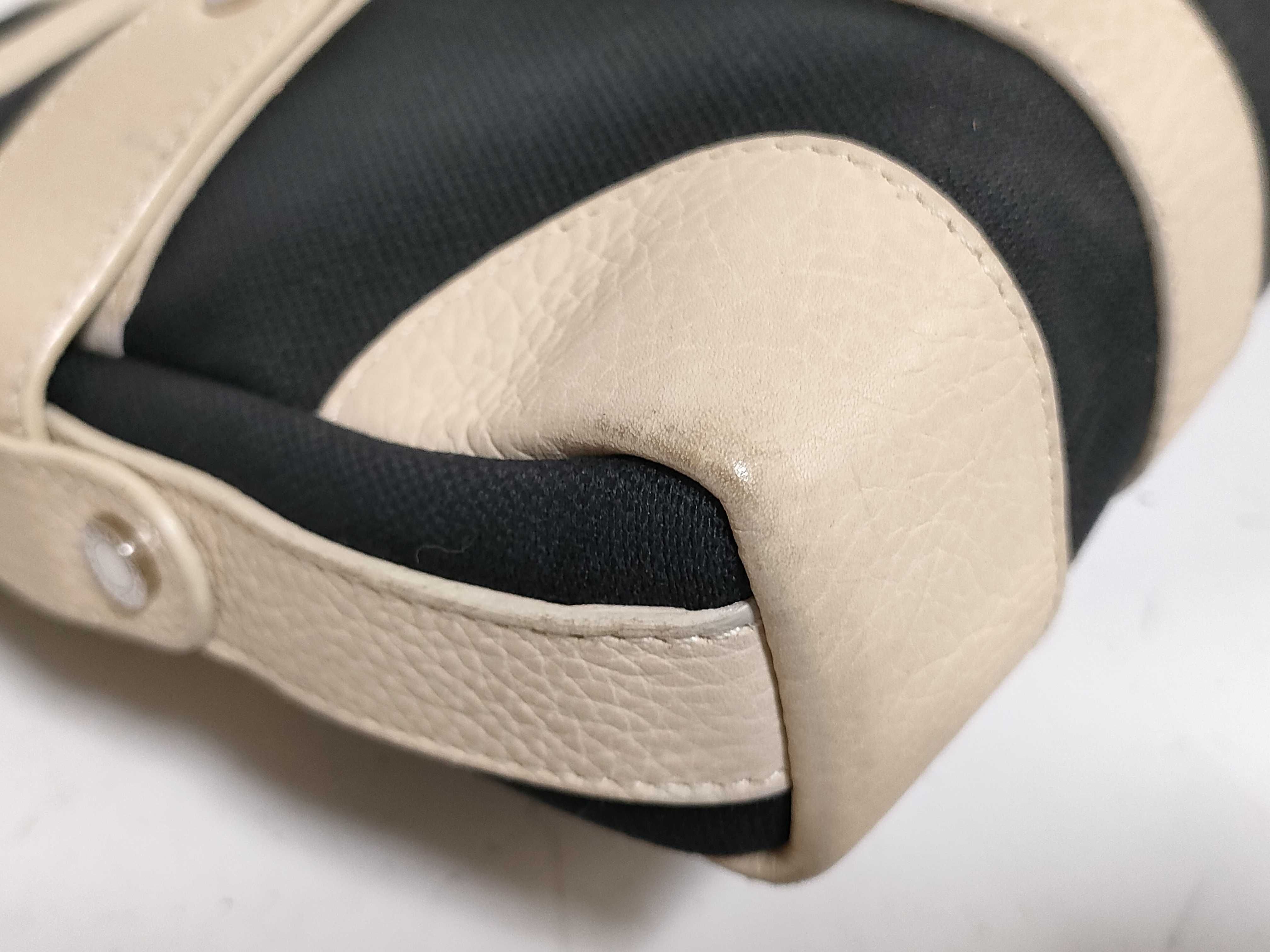 Bulgari Black Canvas and Beige Leather Harness Shoulder Bag
