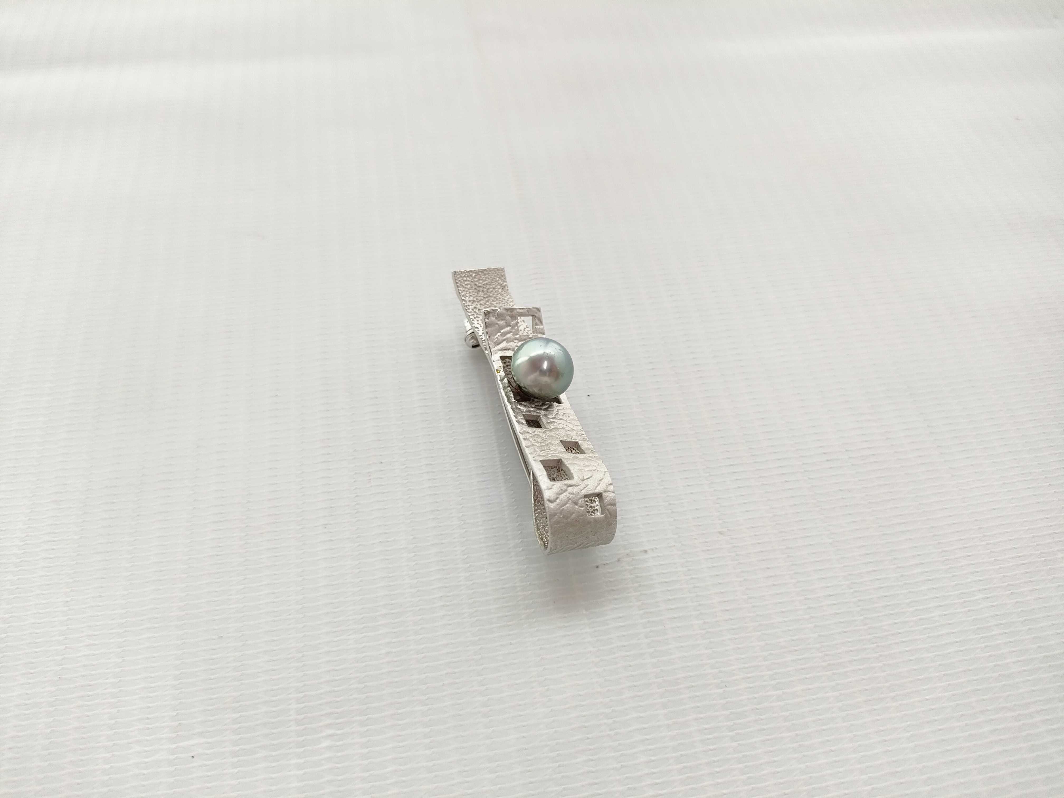 A Trio of Modernist Cultured Pearl and Sterling Silver Jewelry