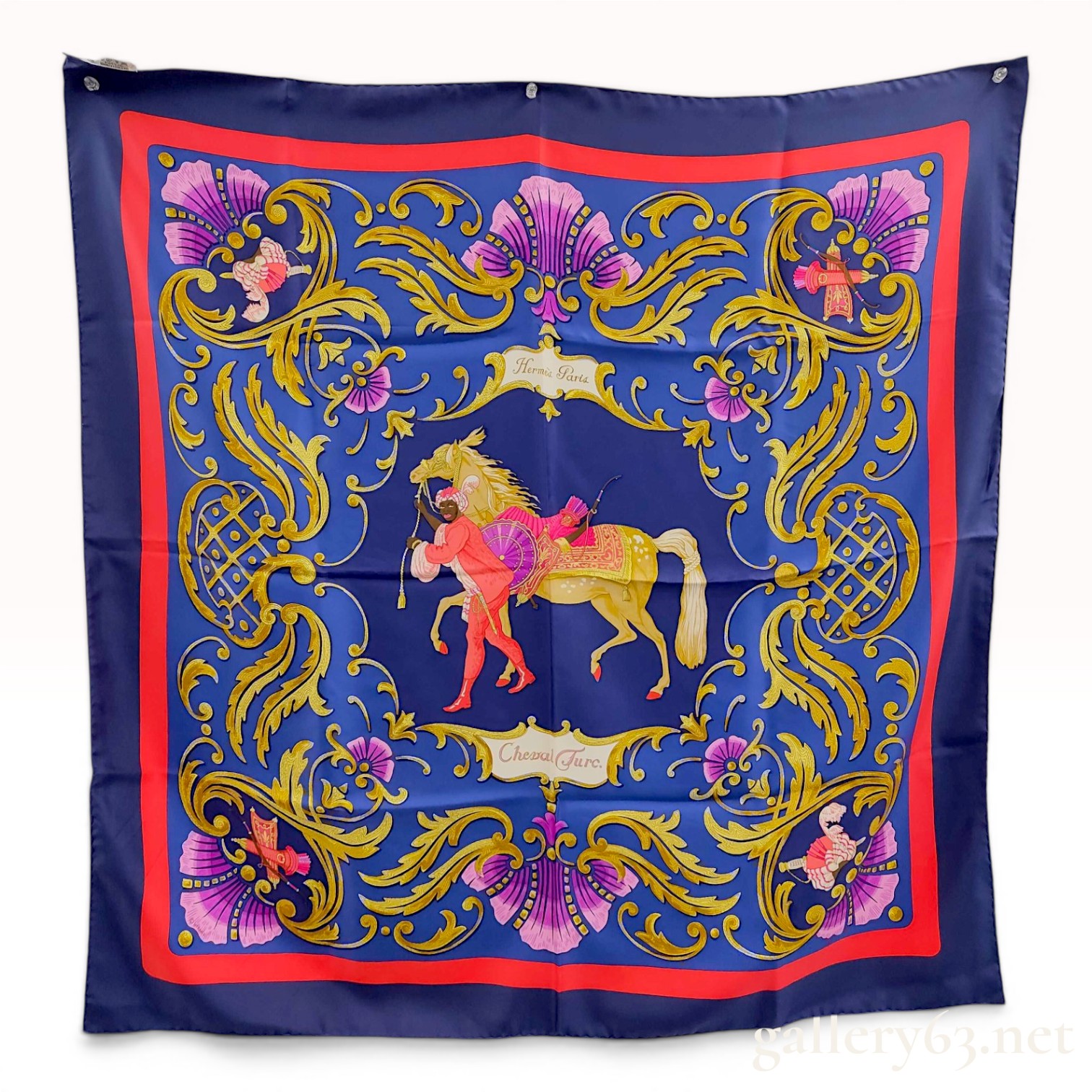 Hermes Paris Cheval Turc Silk Scarf