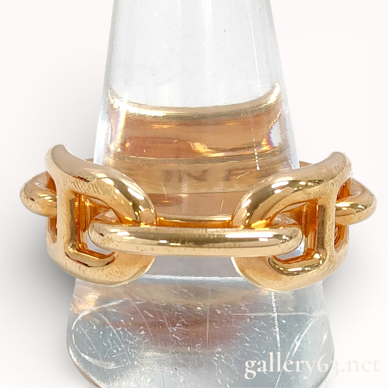Hermes Chaine dAncre Regate Gold-Tone Scarf Ring