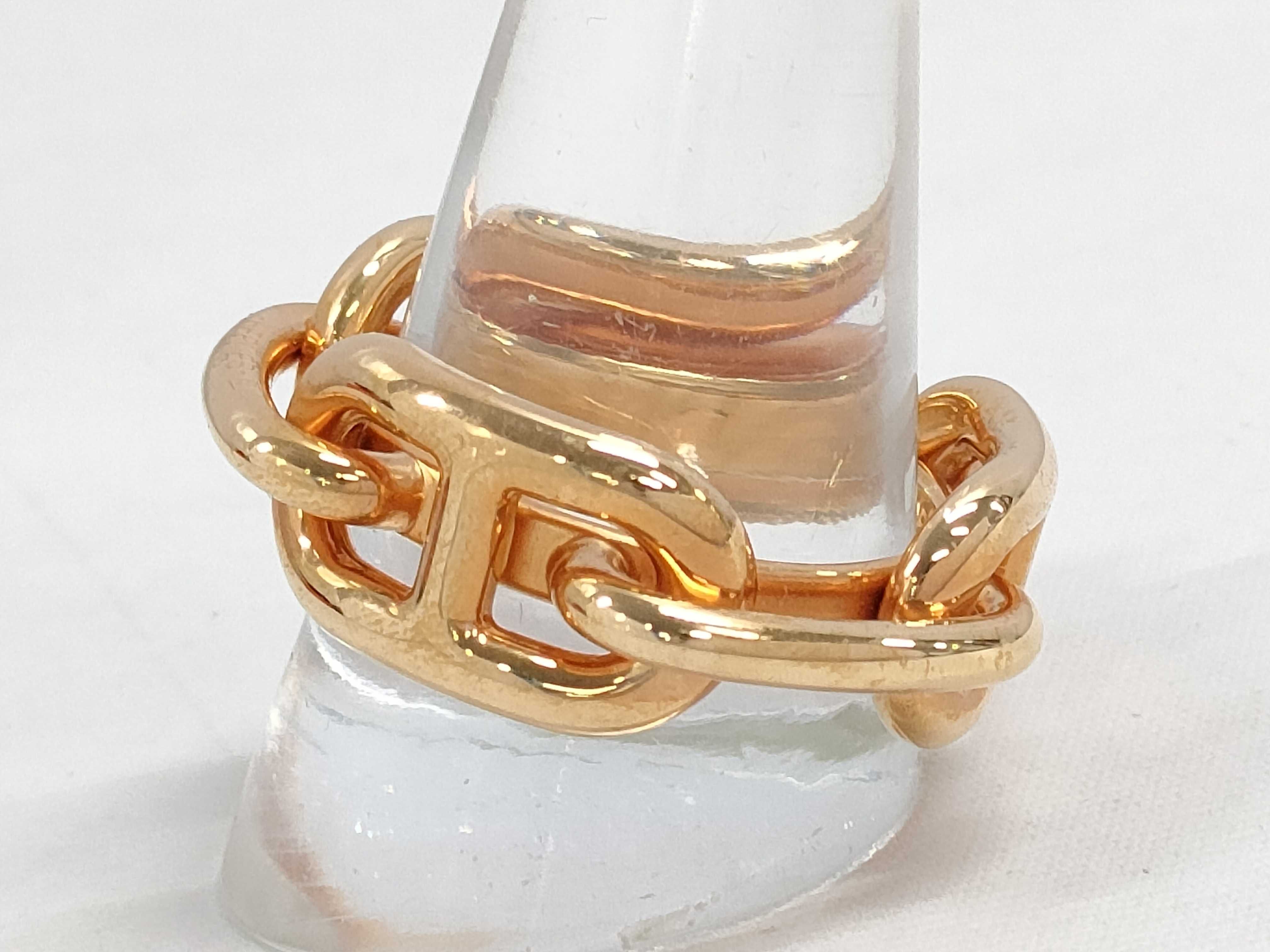 Hermes Chaine dAncre Regate Gold-Tone Scarf Ring