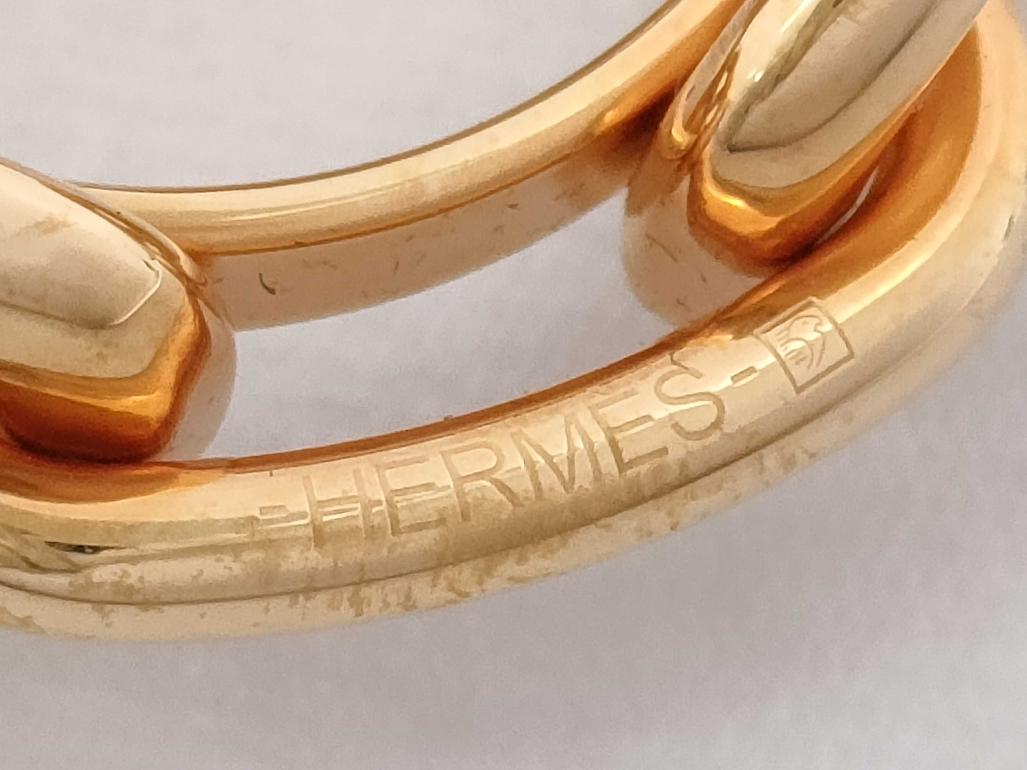 Hermes Chaine dAncre Regate Gold-Tone Scarf Ring