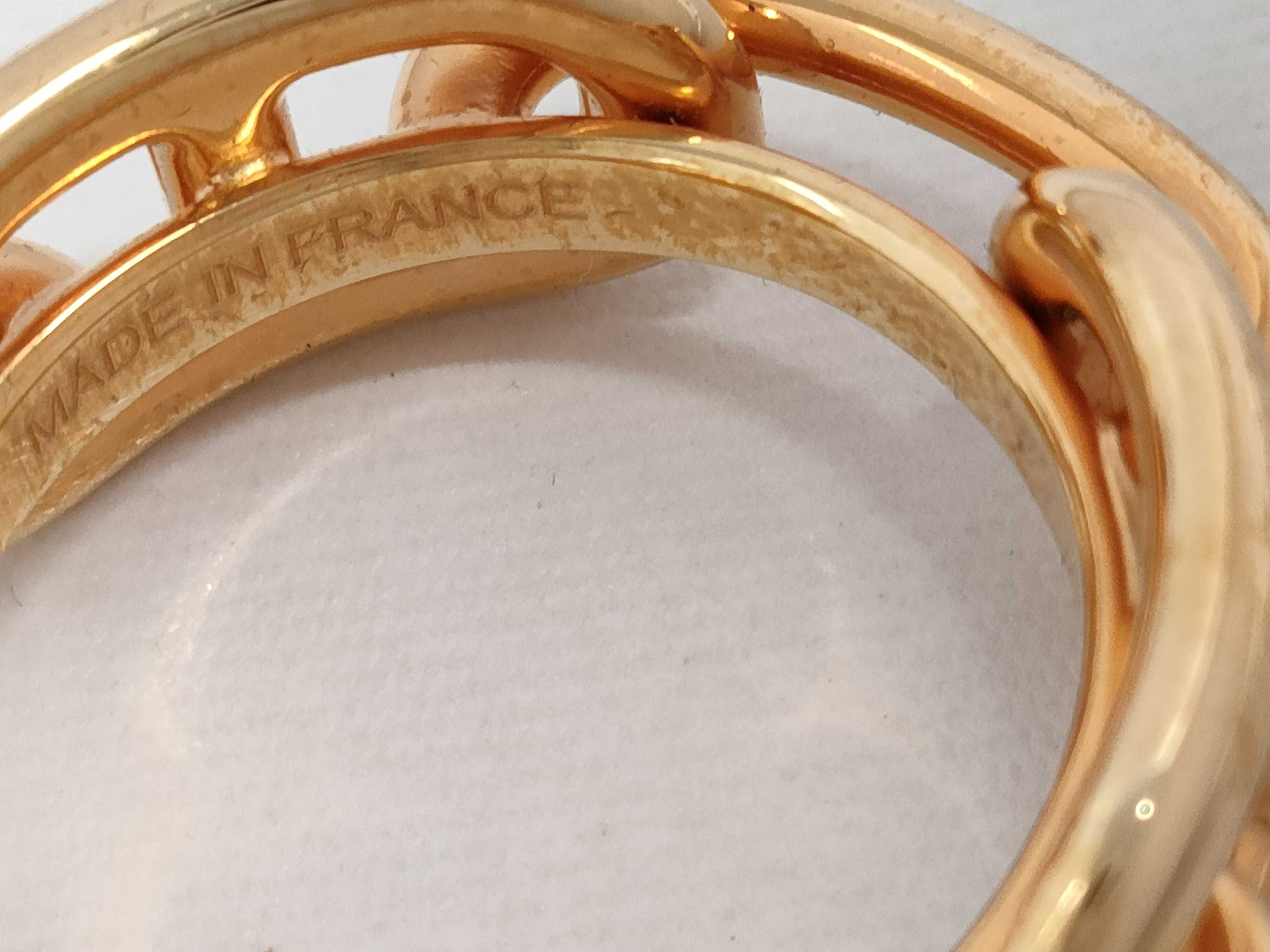 Hermes Chaine dAncre Regate Gold-Tone Scarf Ring