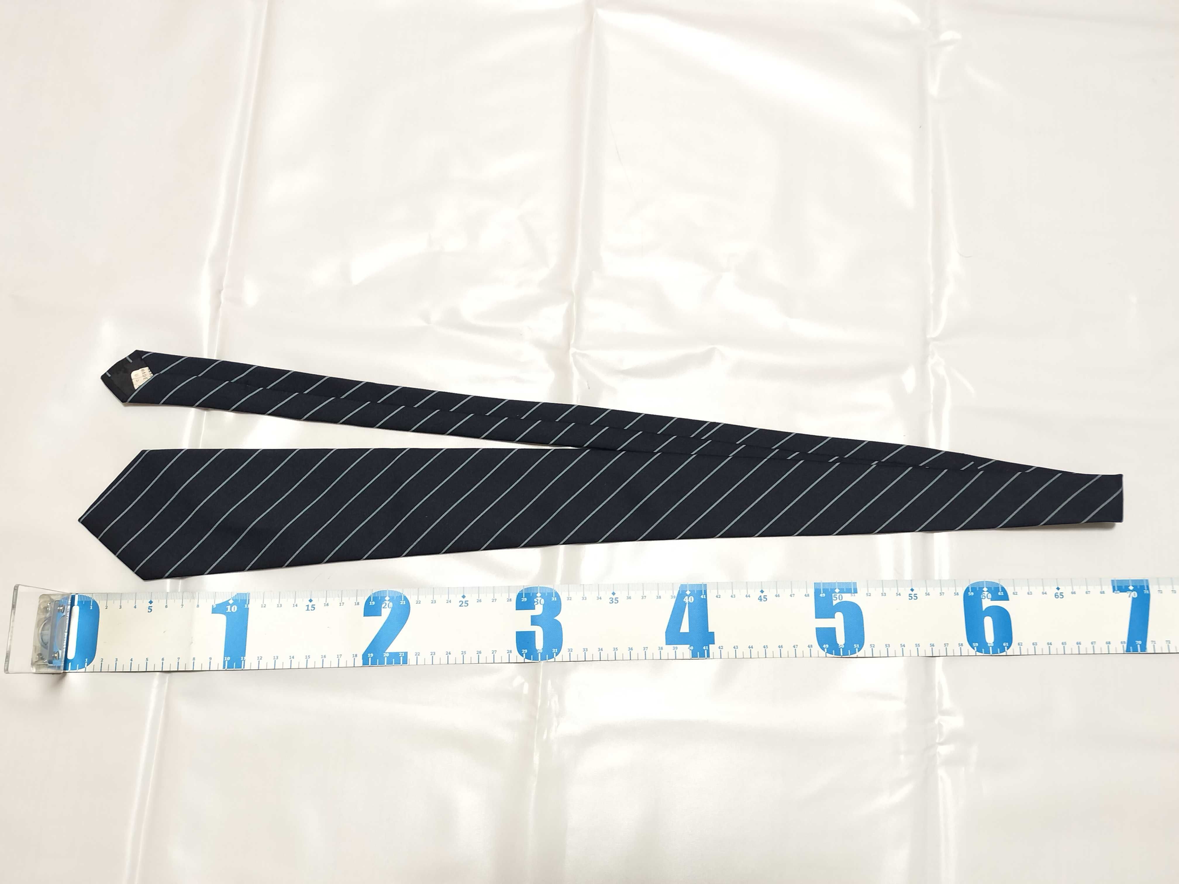 Yves Saint Laurent Striped Polyester and Silk Blend Necktie
