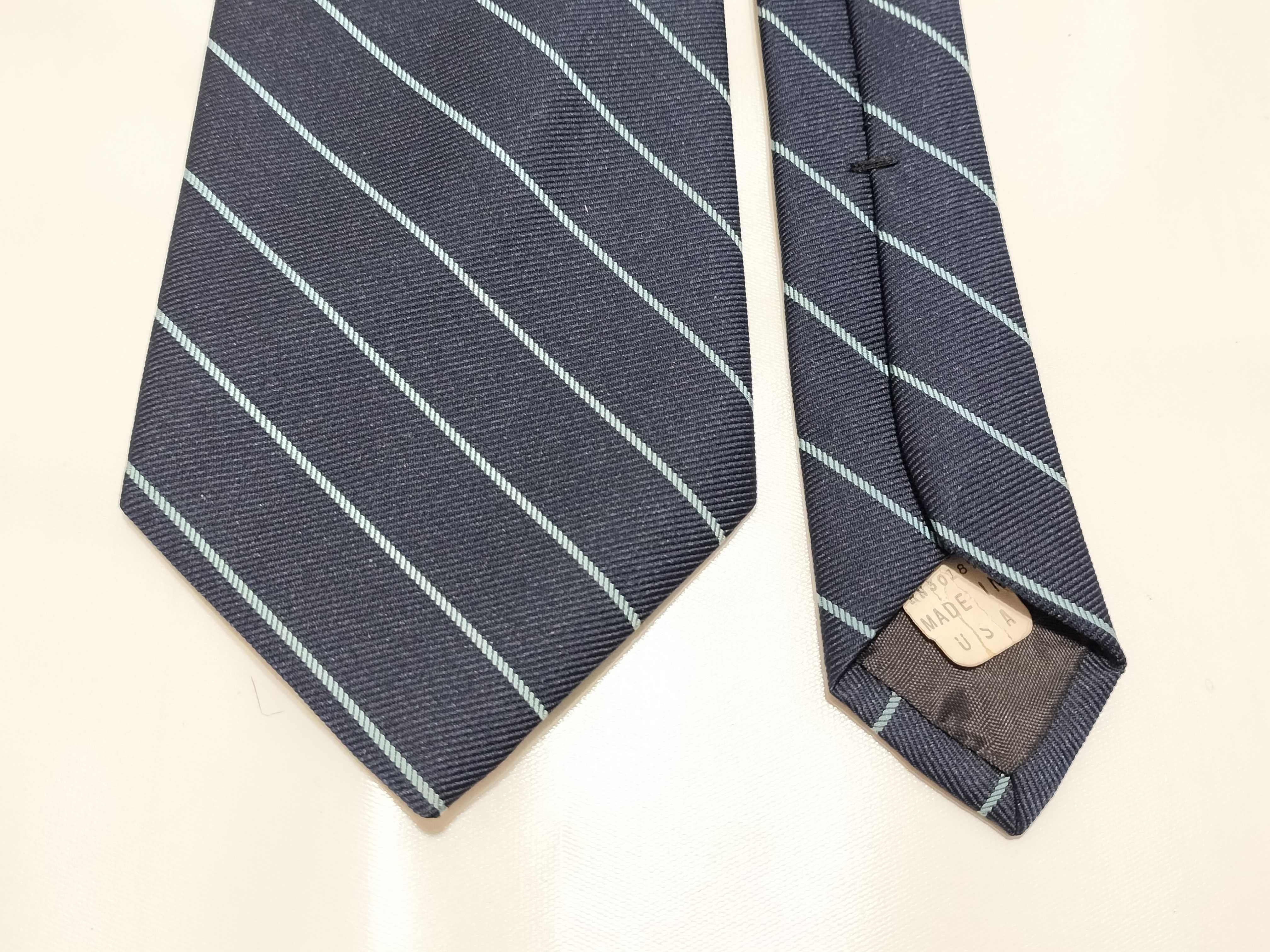 Yves Saint Laurent Striped Polyester and Silk Blend Necktie