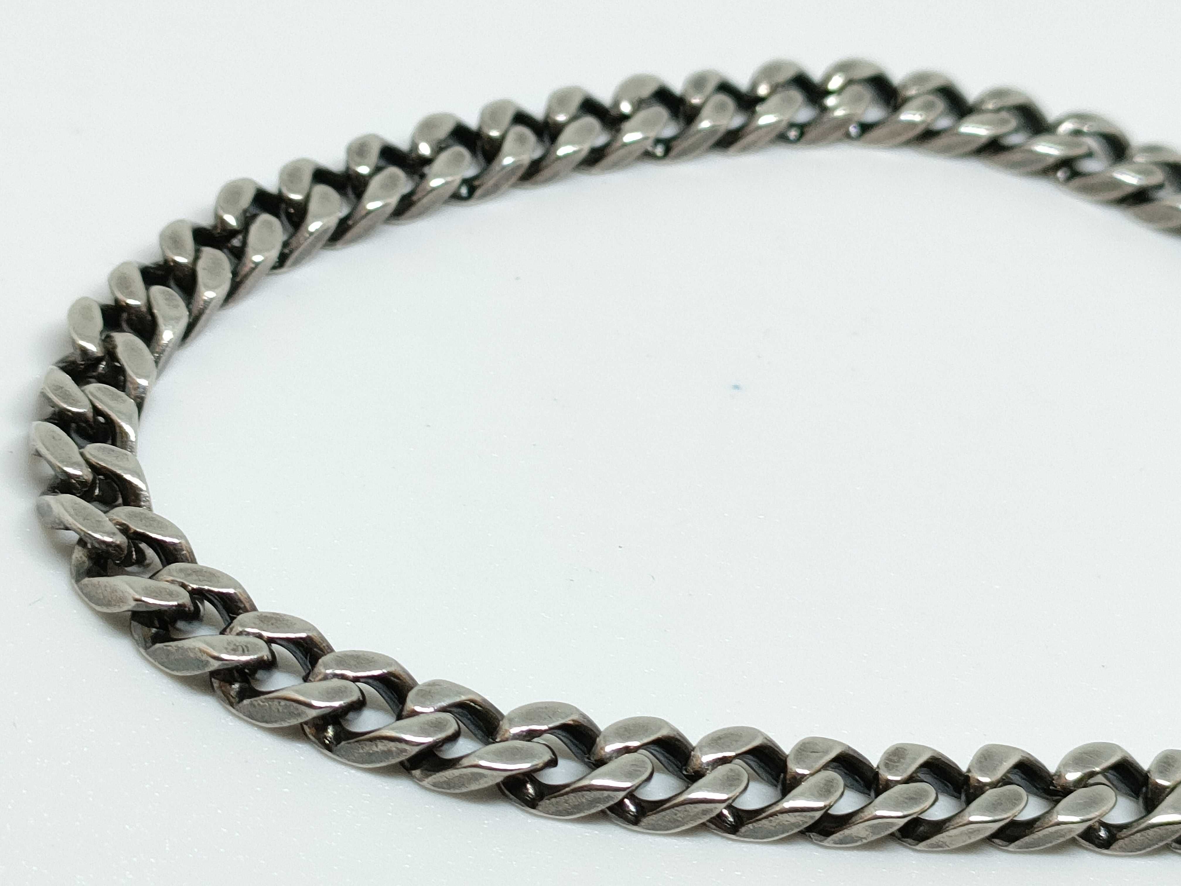 Sterling Silver Curb Link Mens Bracelet w/Box