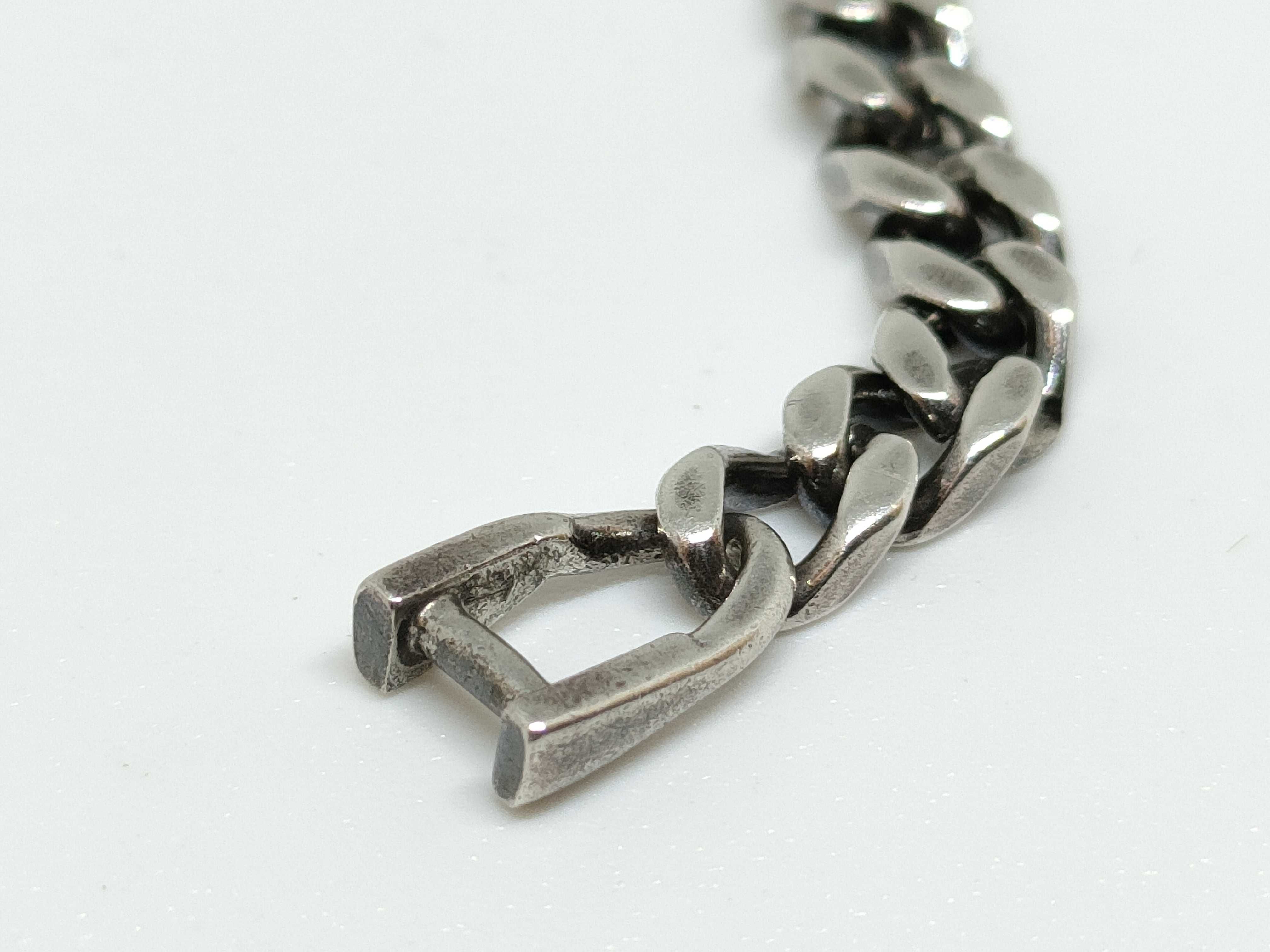 Sterling Silver Curb Link Mens Bracelet w/Box