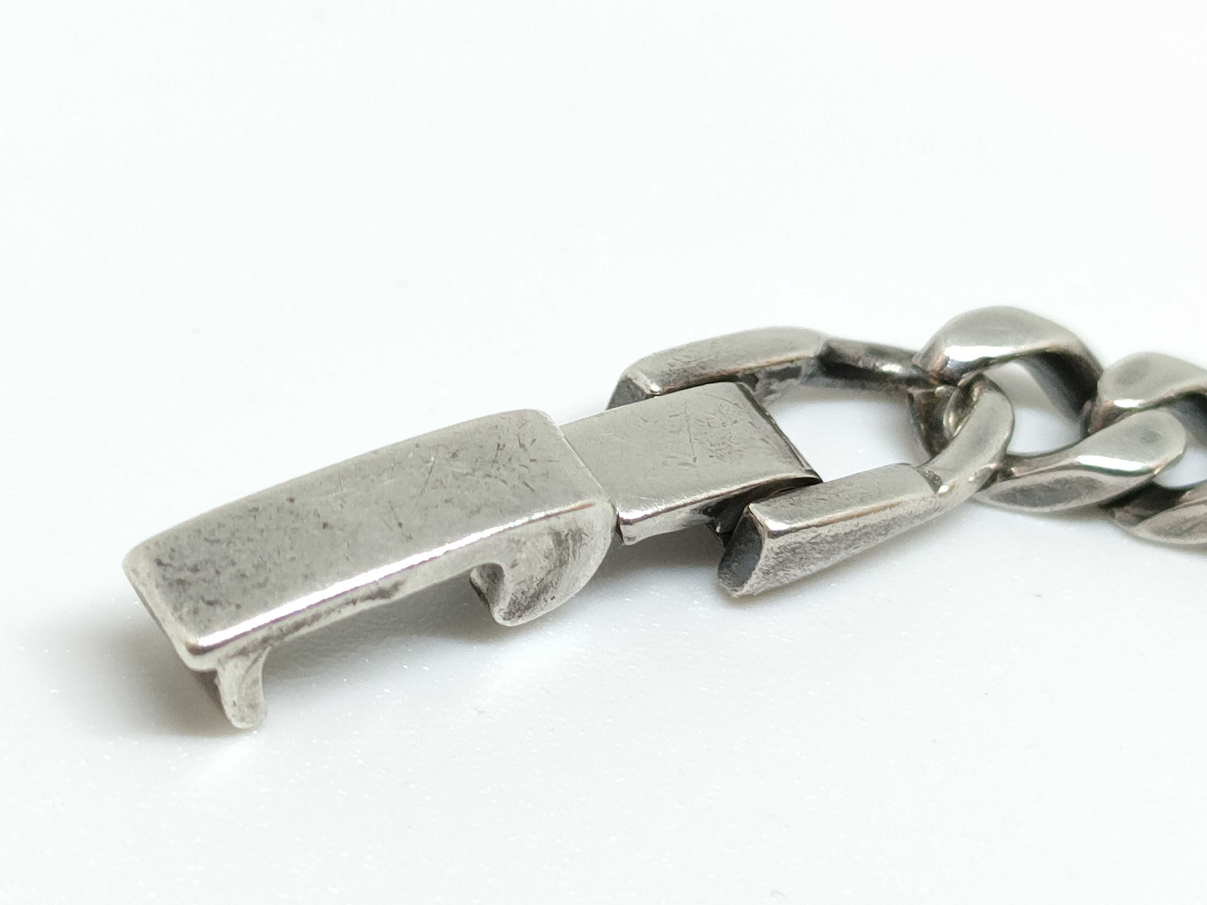Sterling Silver Curb Link Mens Bracelet w/Box