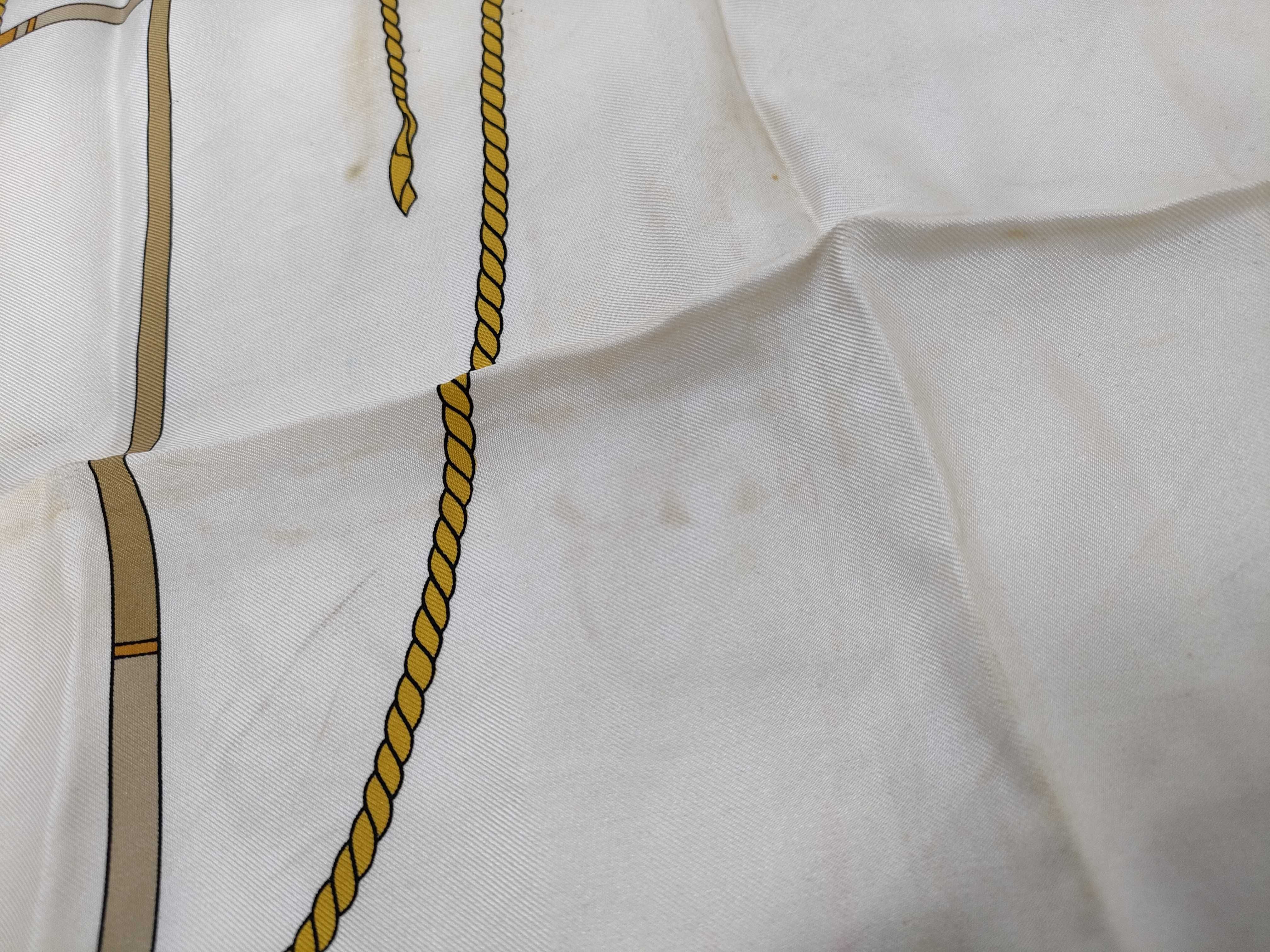Celine Paris Silk Twill Equestrian Motif Scarf