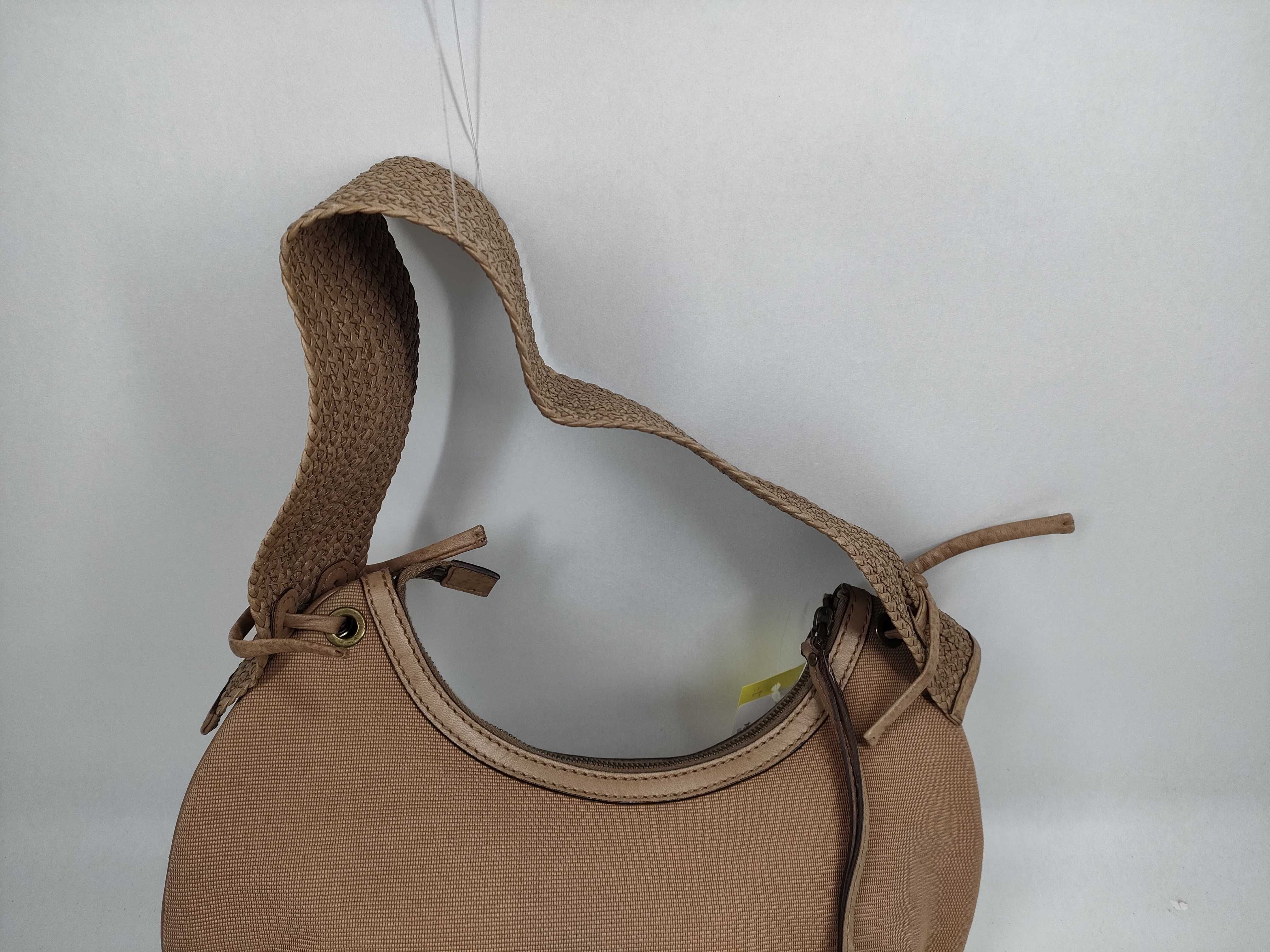 Gucci Tan Canvas Crescent Hobo Bag with Braided Strap