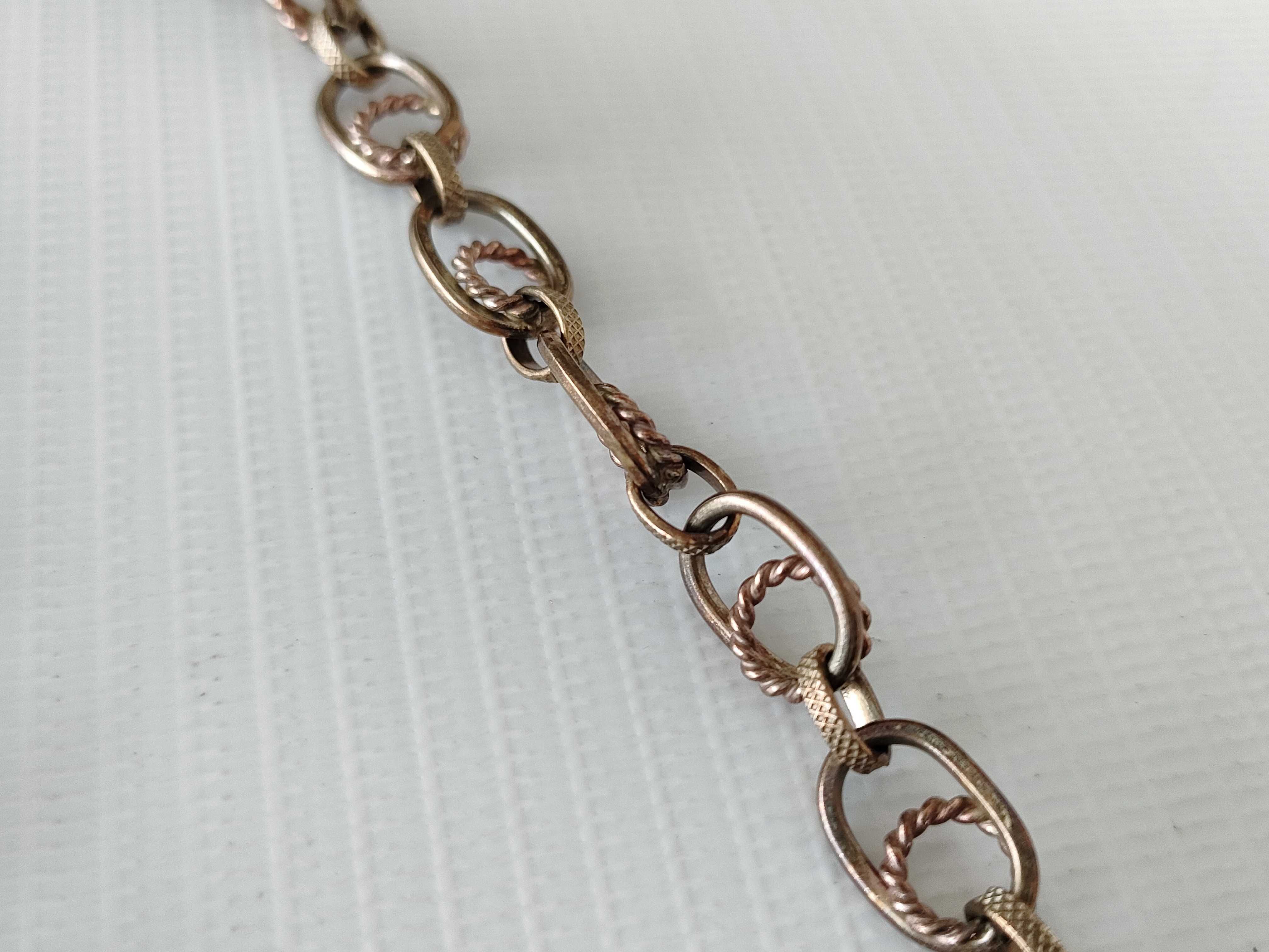 Milor Italy Sterling Silver Textured Oval Link Necklace