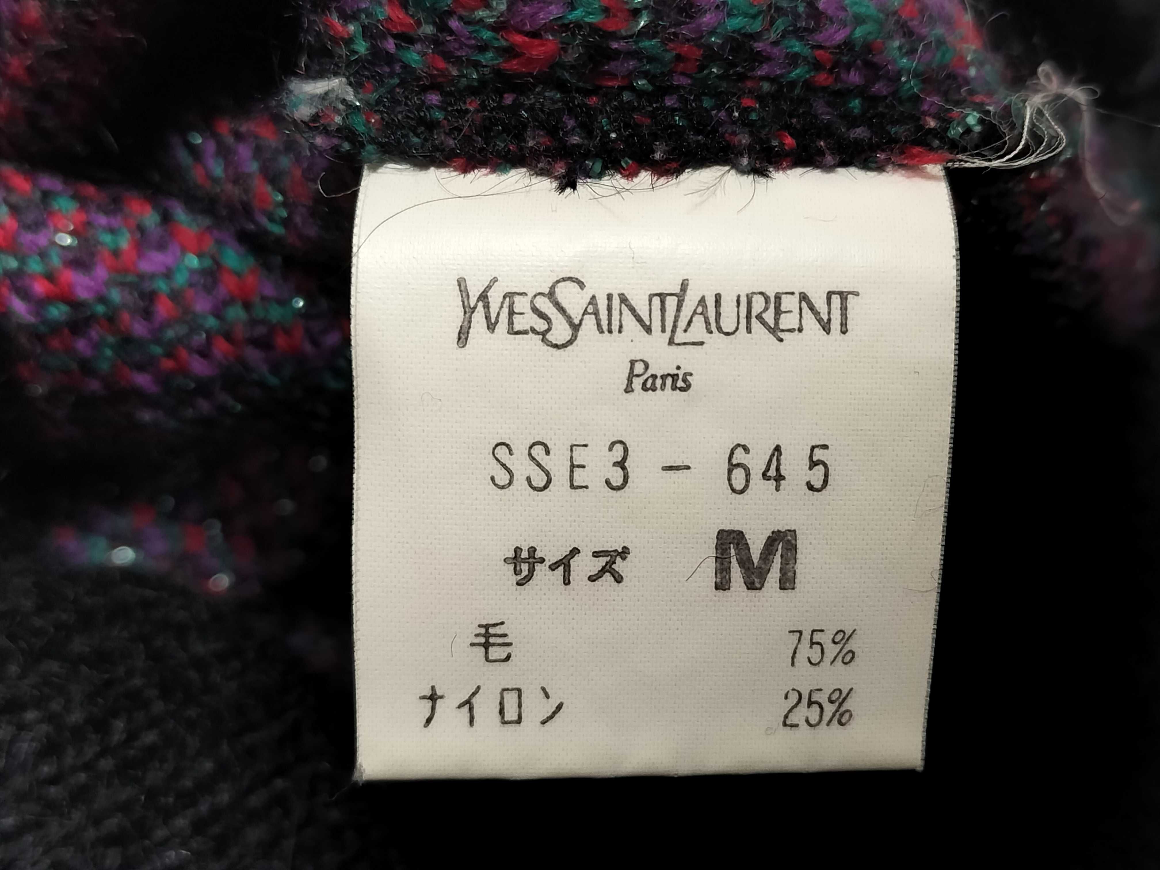 Yves Saint Laurent Tricots Vintage Floral Wool Blend Sweater, Circa 1980s
