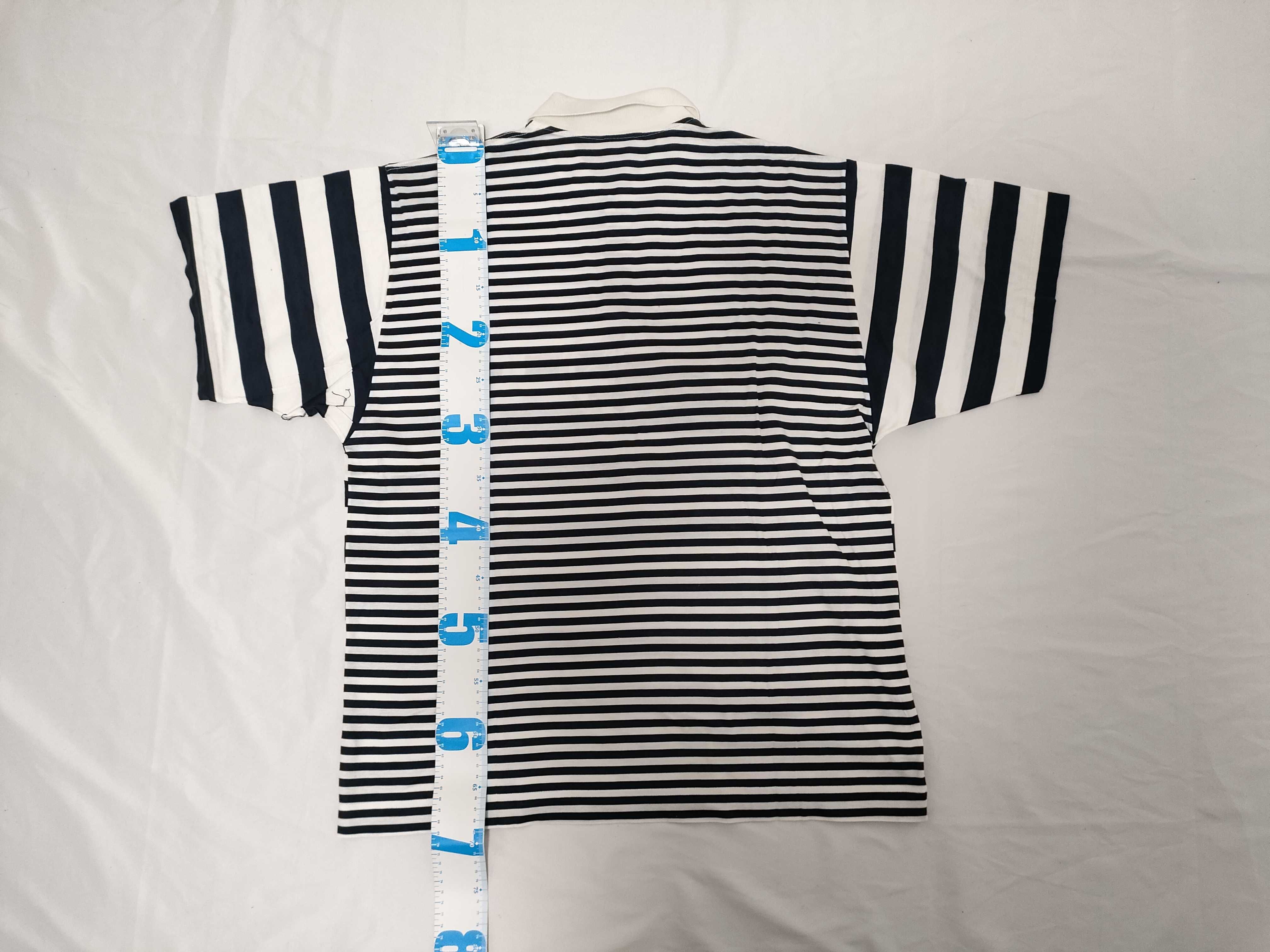 Hermes Nautical Striped Cotton Polo Shirt Size L