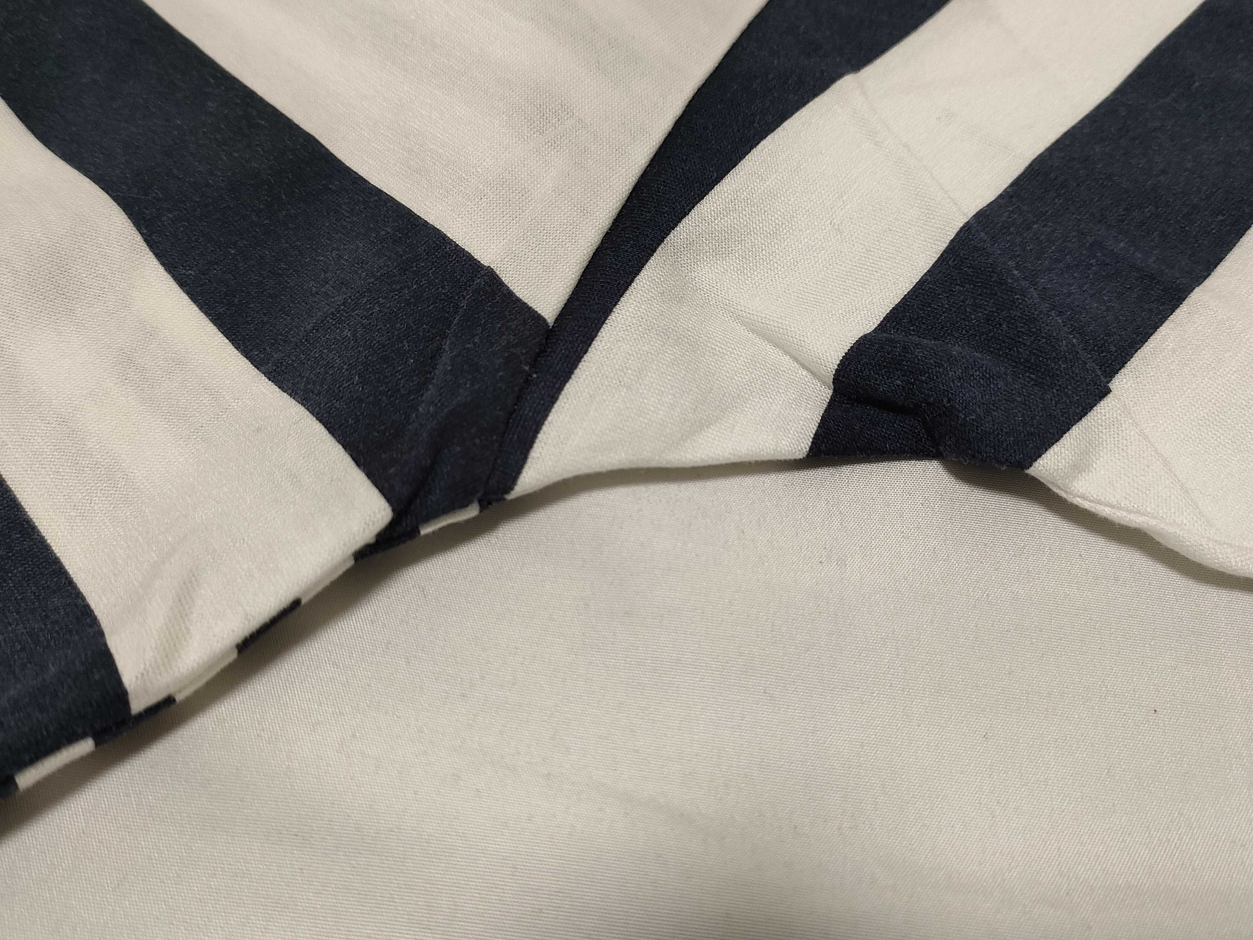 Hermes Nautical Striped Cotton Polo Shirt Size L