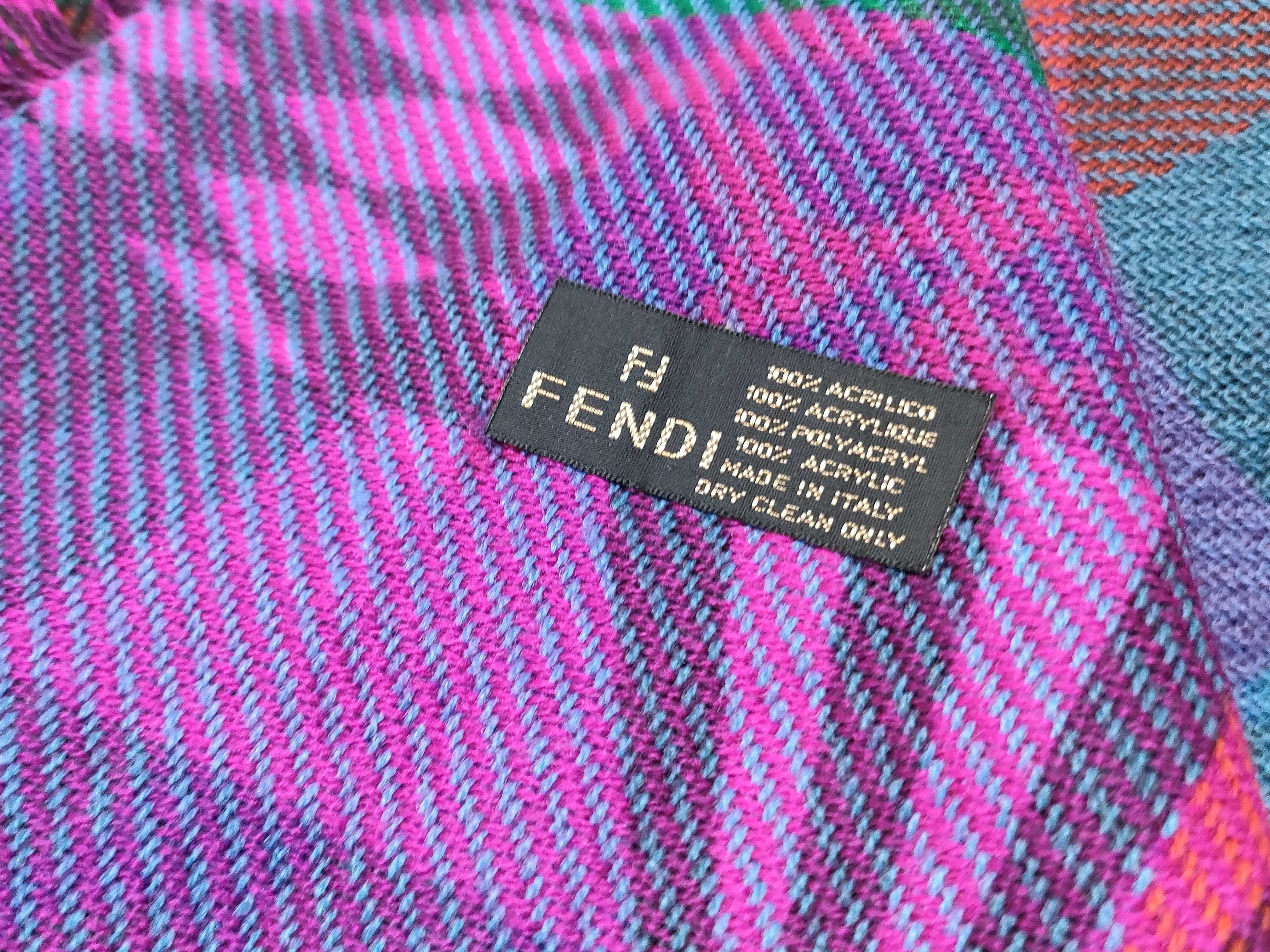 Vintage Fendi Acrylic Logo Scarf