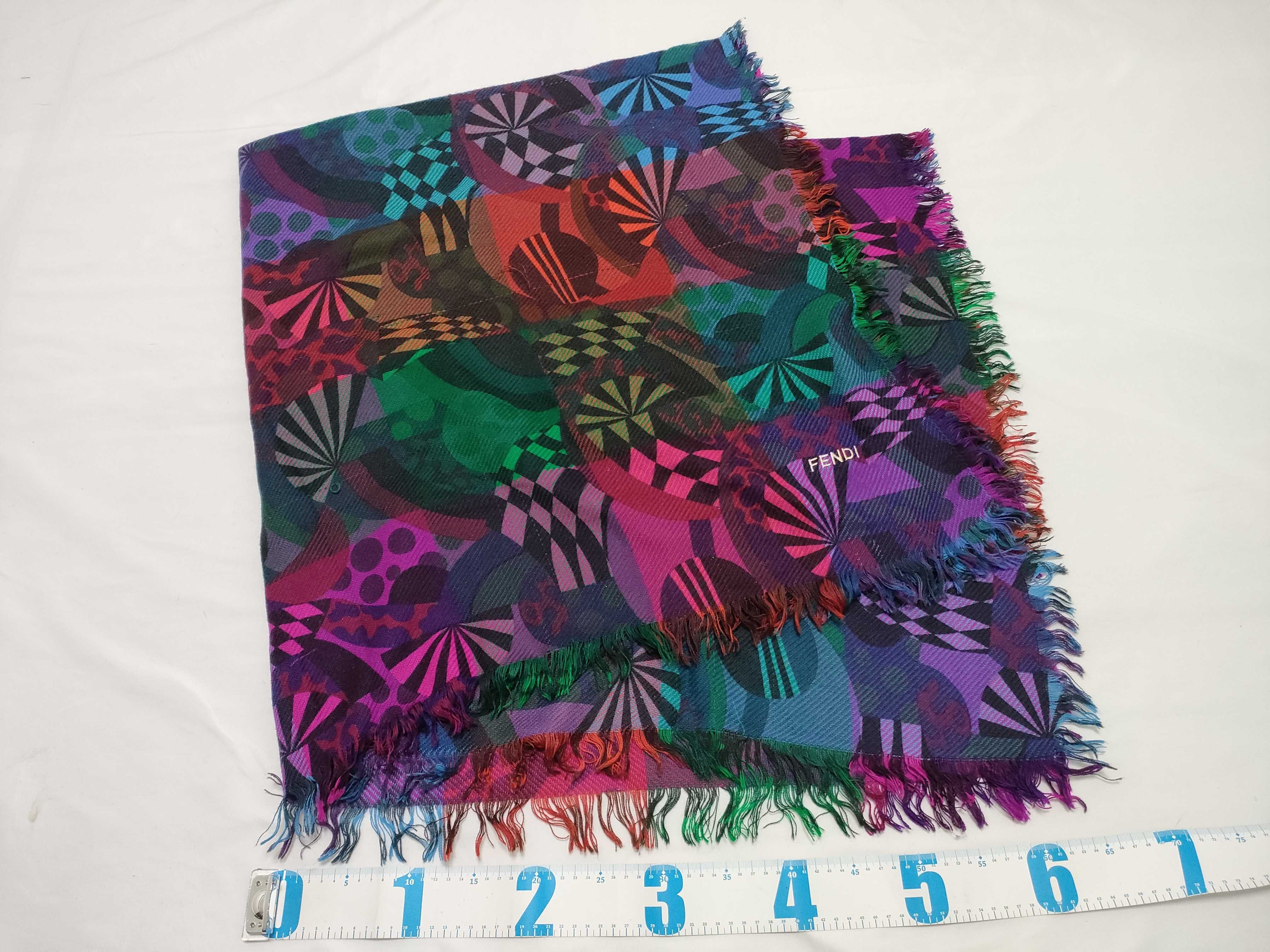 Vintage Fendi Acrylic Logo Scarf