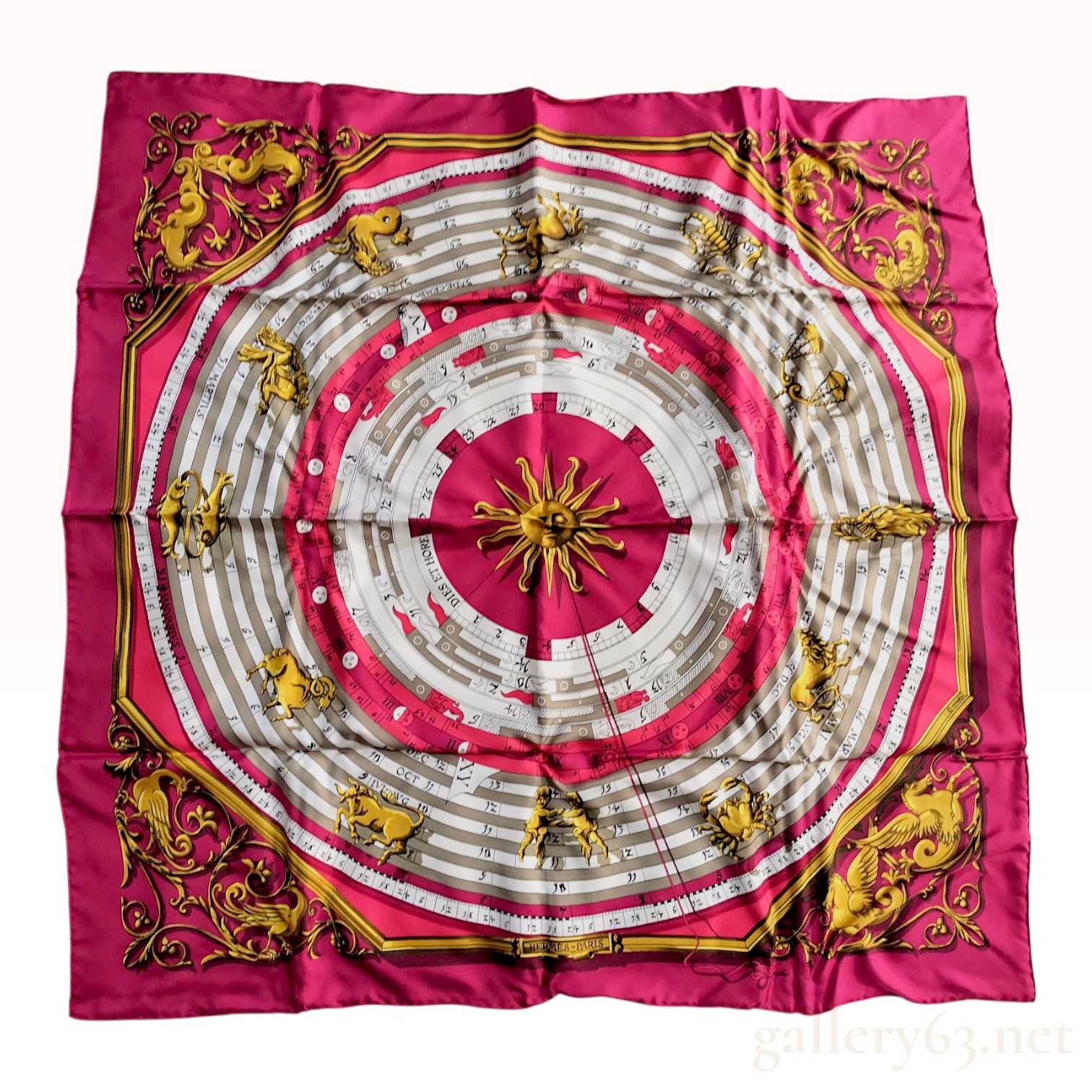 Hermes Dies et Hore Silk Carre 90 Scarf