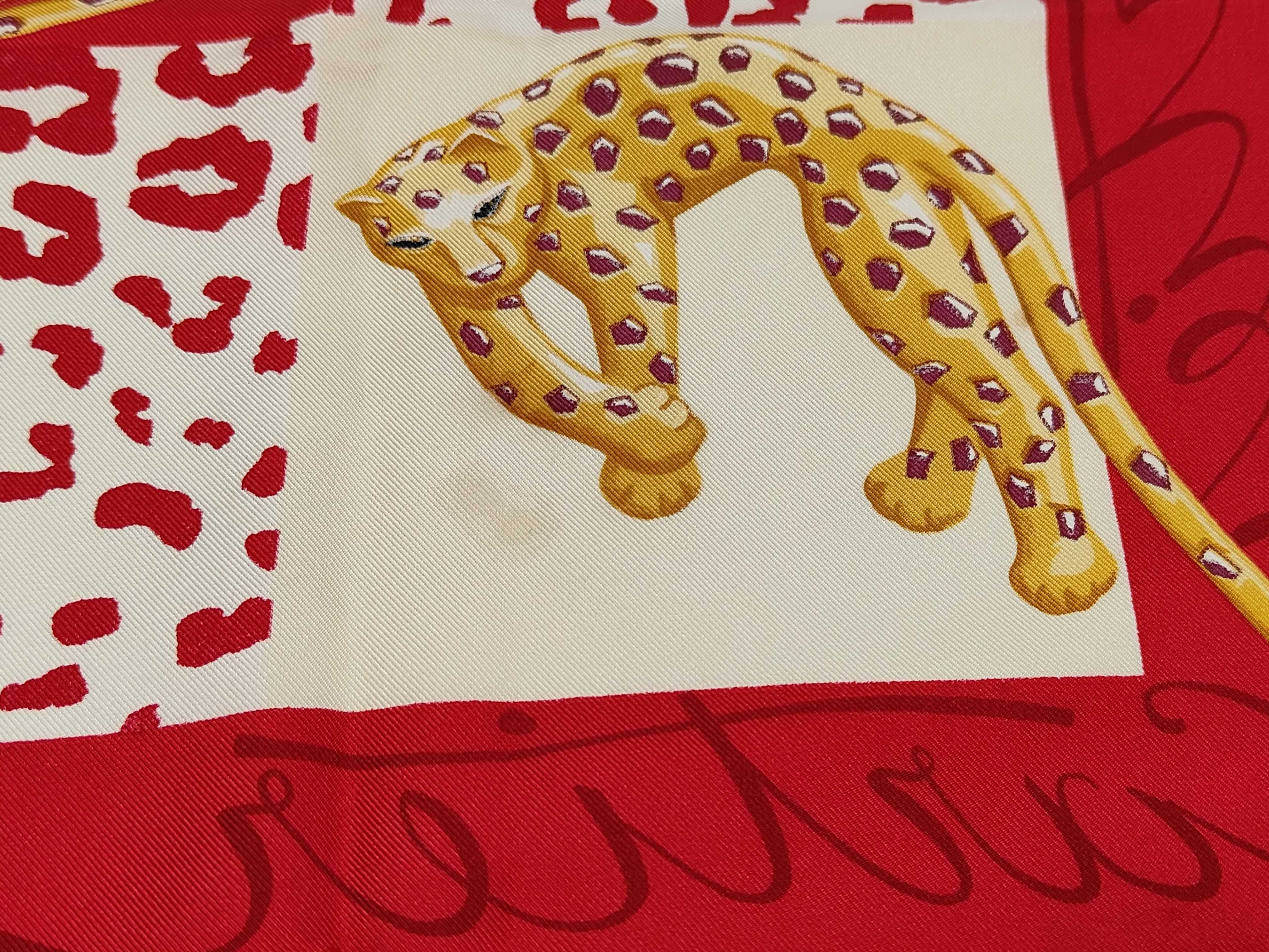 Cartier Panther Motif Silk Scarf