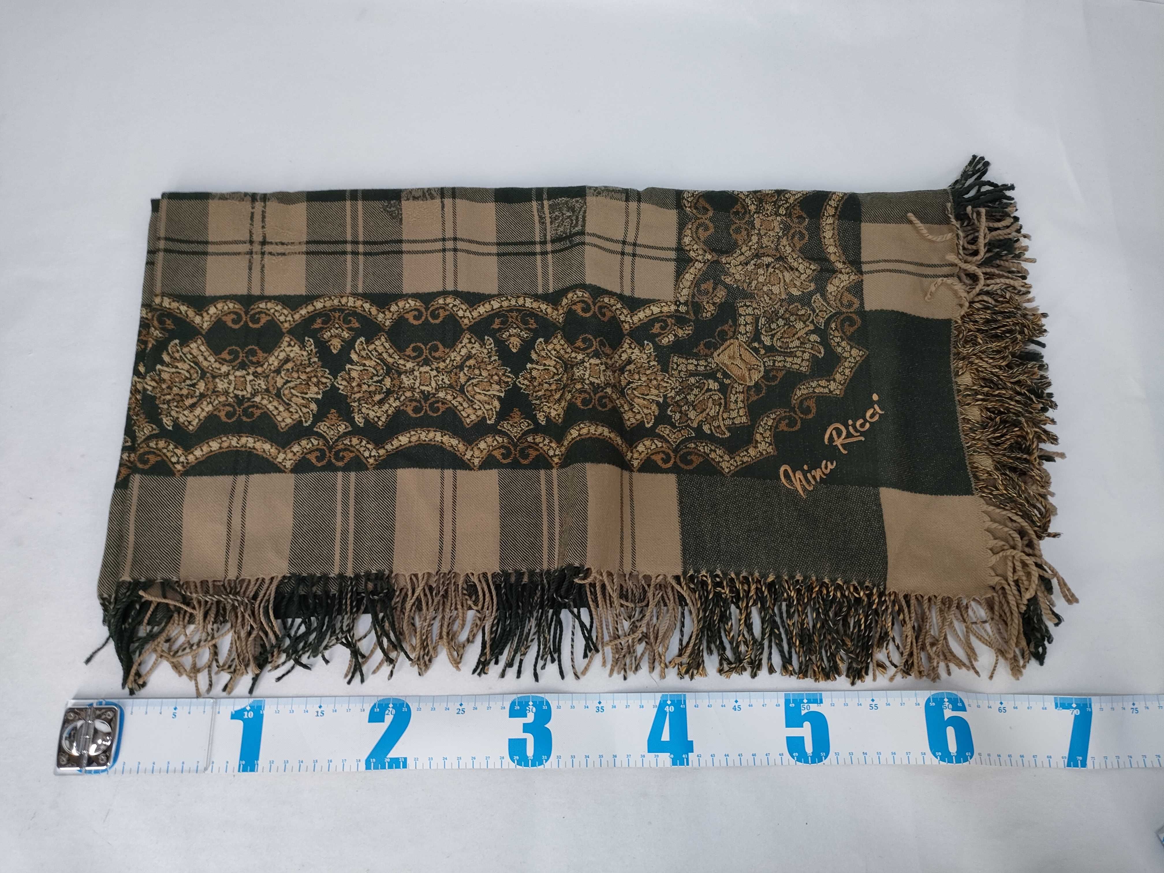 An Assortment of Designer Scarves and Shawls Including Nina Ricci, Pierre Cardin, and Trussardi