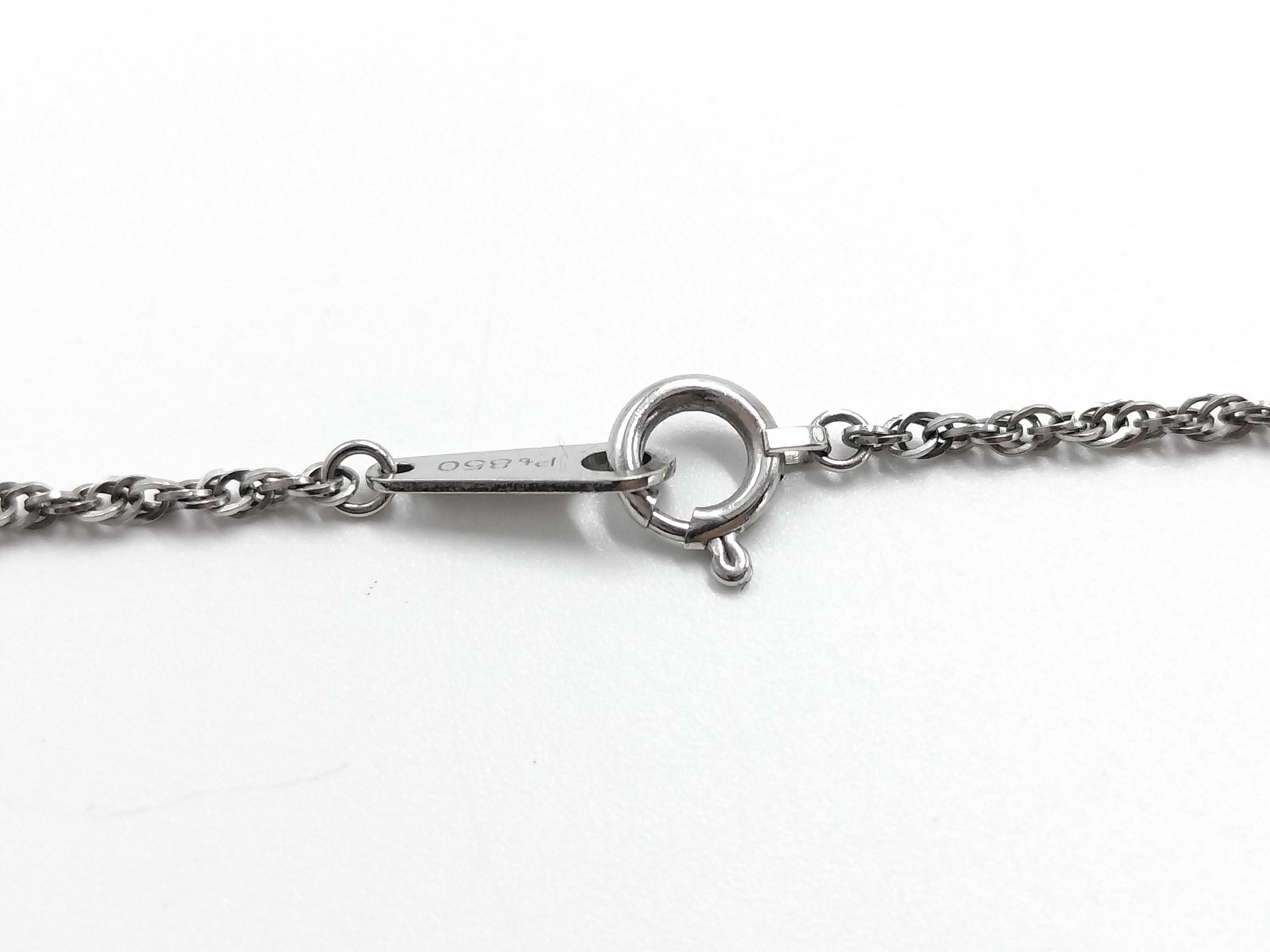 Platinum Necklace with Ruby and Diamond Pendant