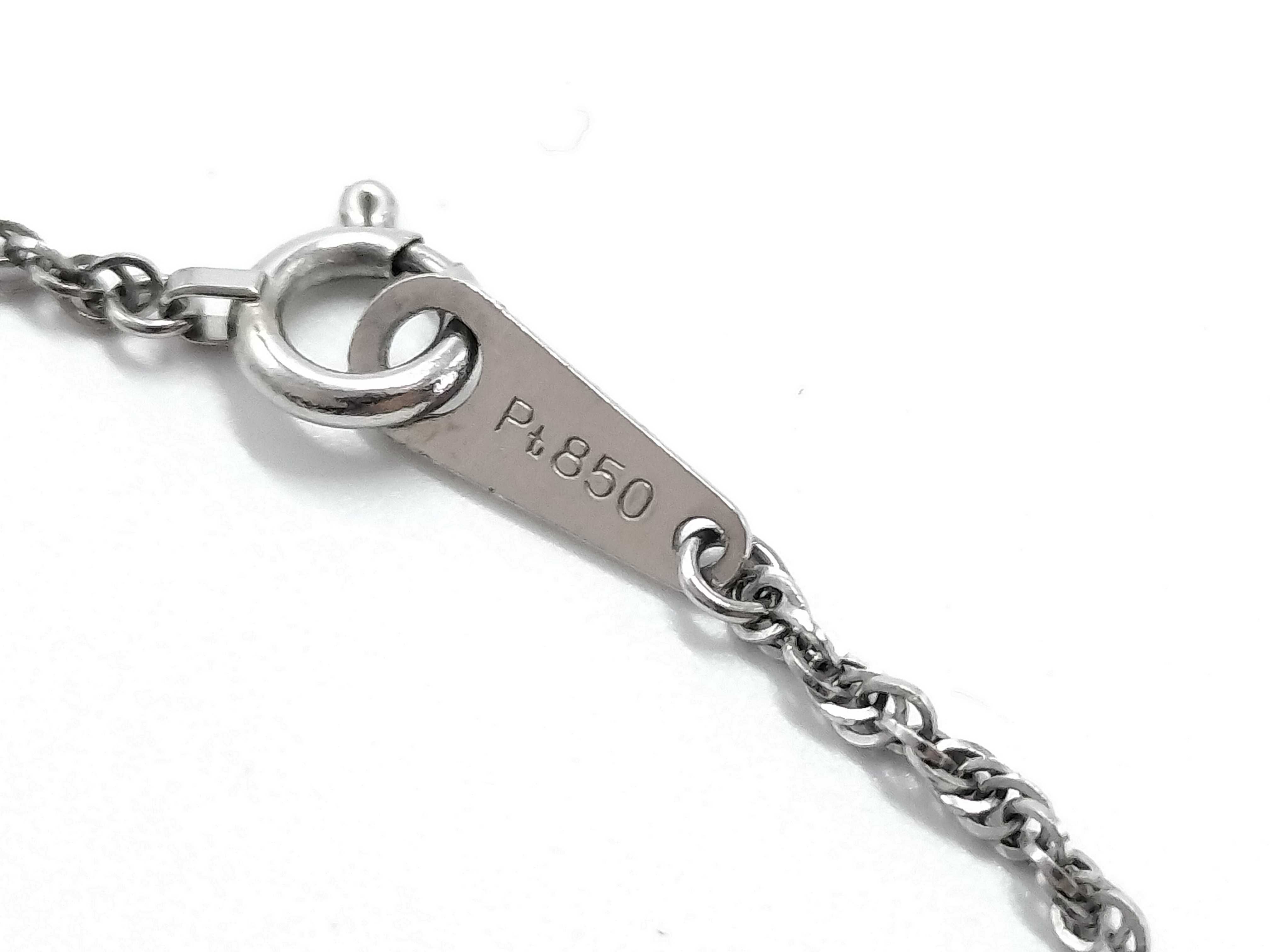 Platinum Necklace with Ruby and Diamond Pendant