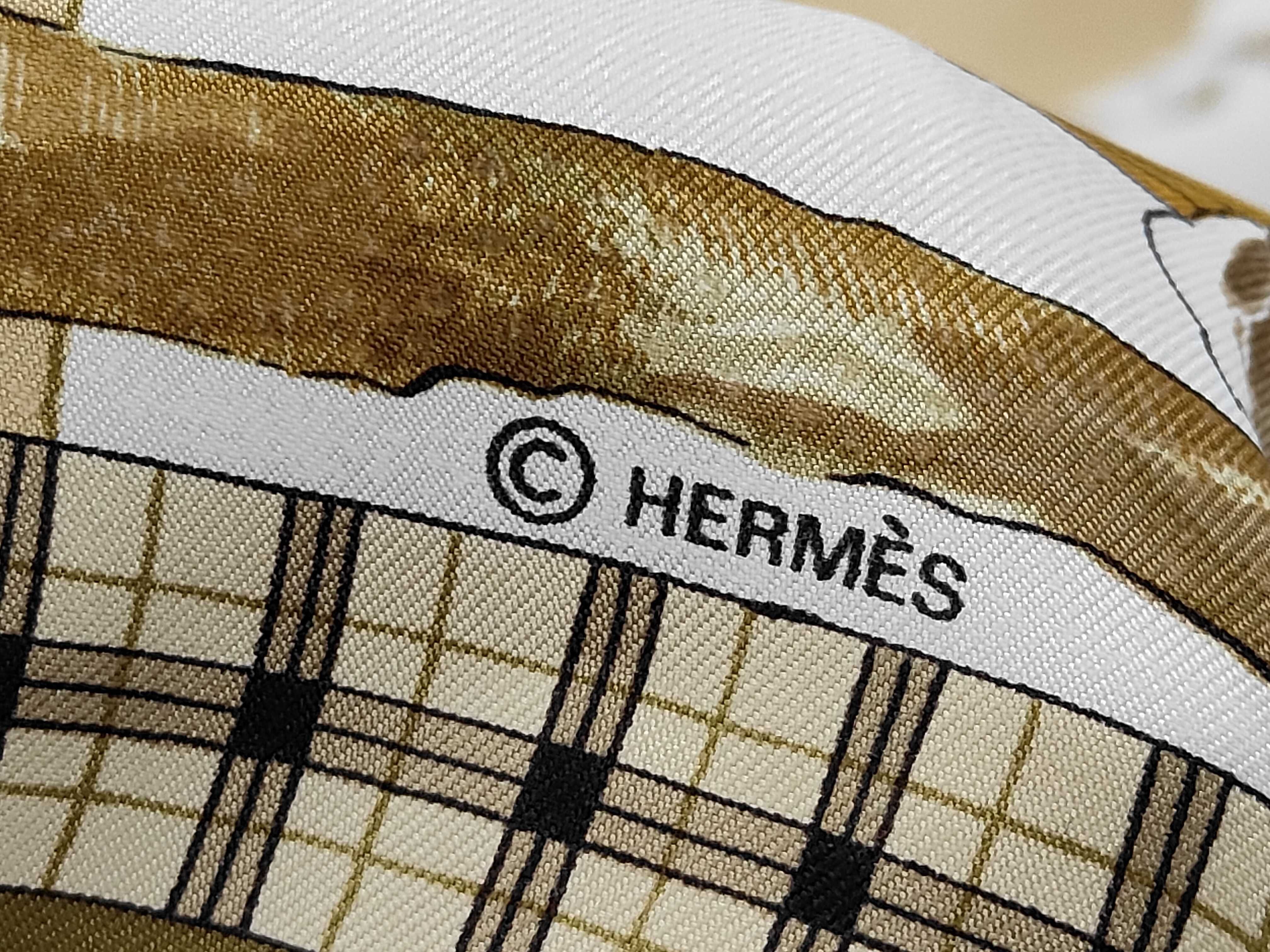 Hermes L'Hiver en Poste Silk Scarf by Philippe Ledoux