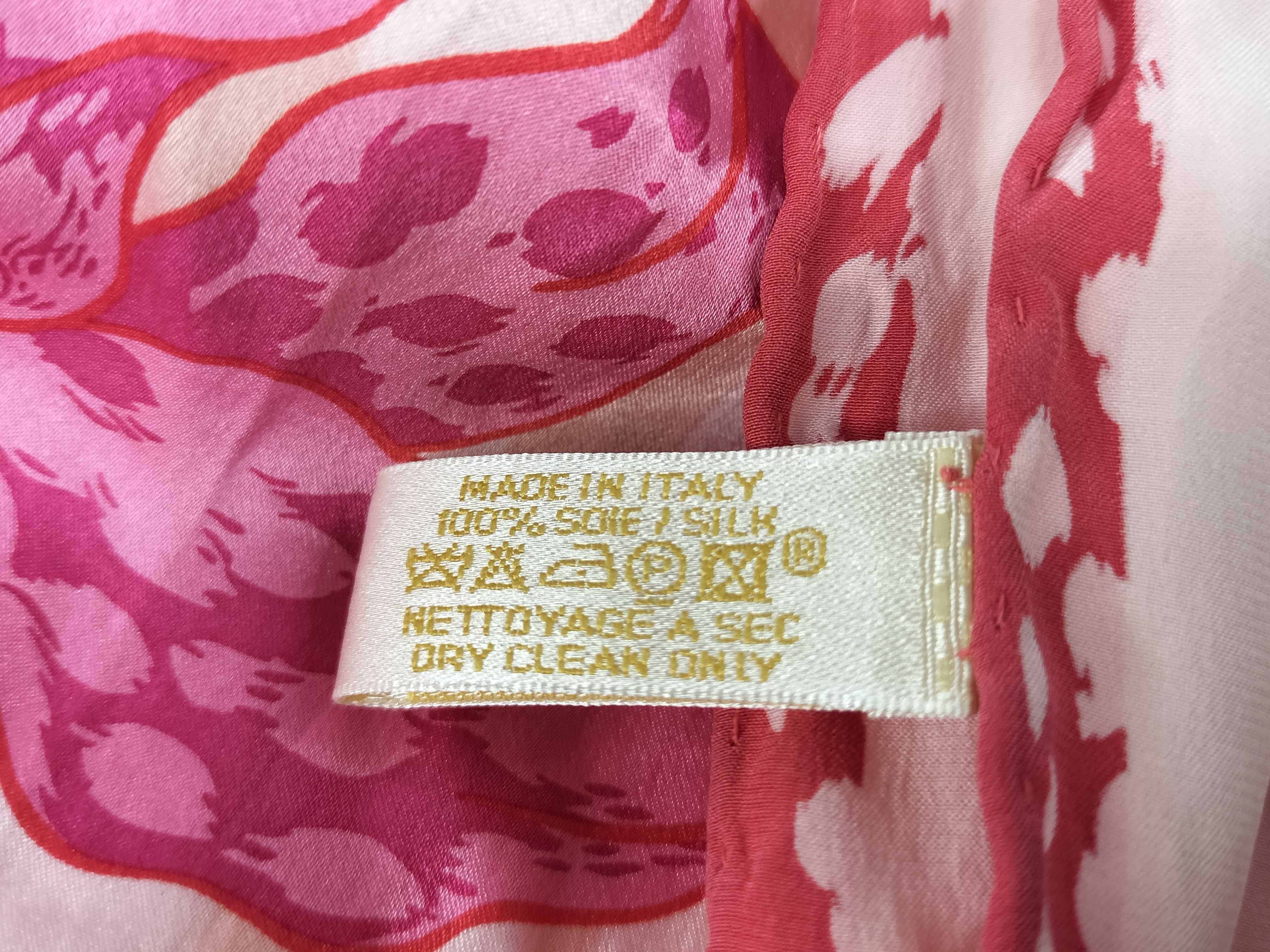 Cartier Paris Leopard Orchid Motif Silk Scarf