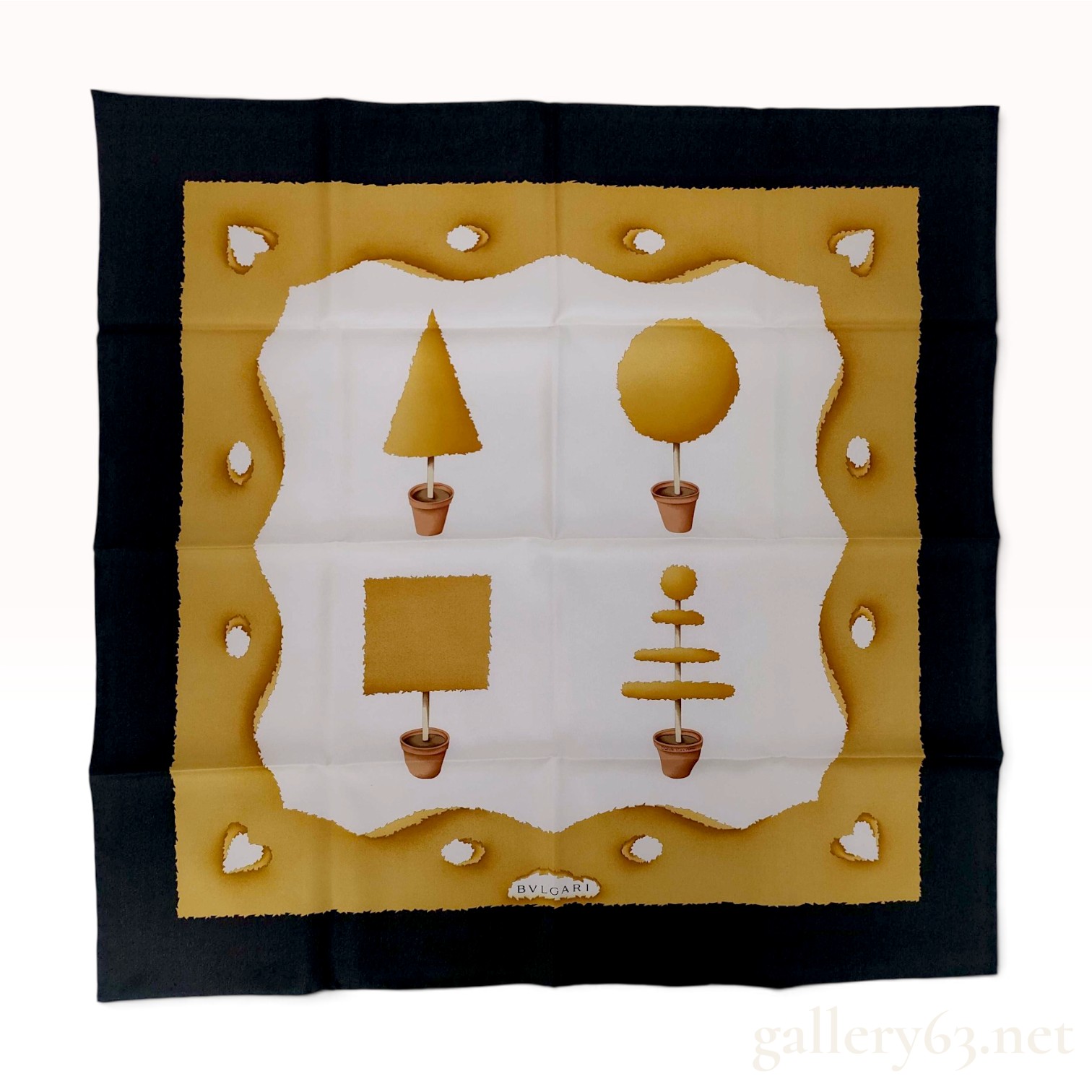Bvlgari Giardino D Amore Silk Square Scarf by Daniele Pozzigoni
