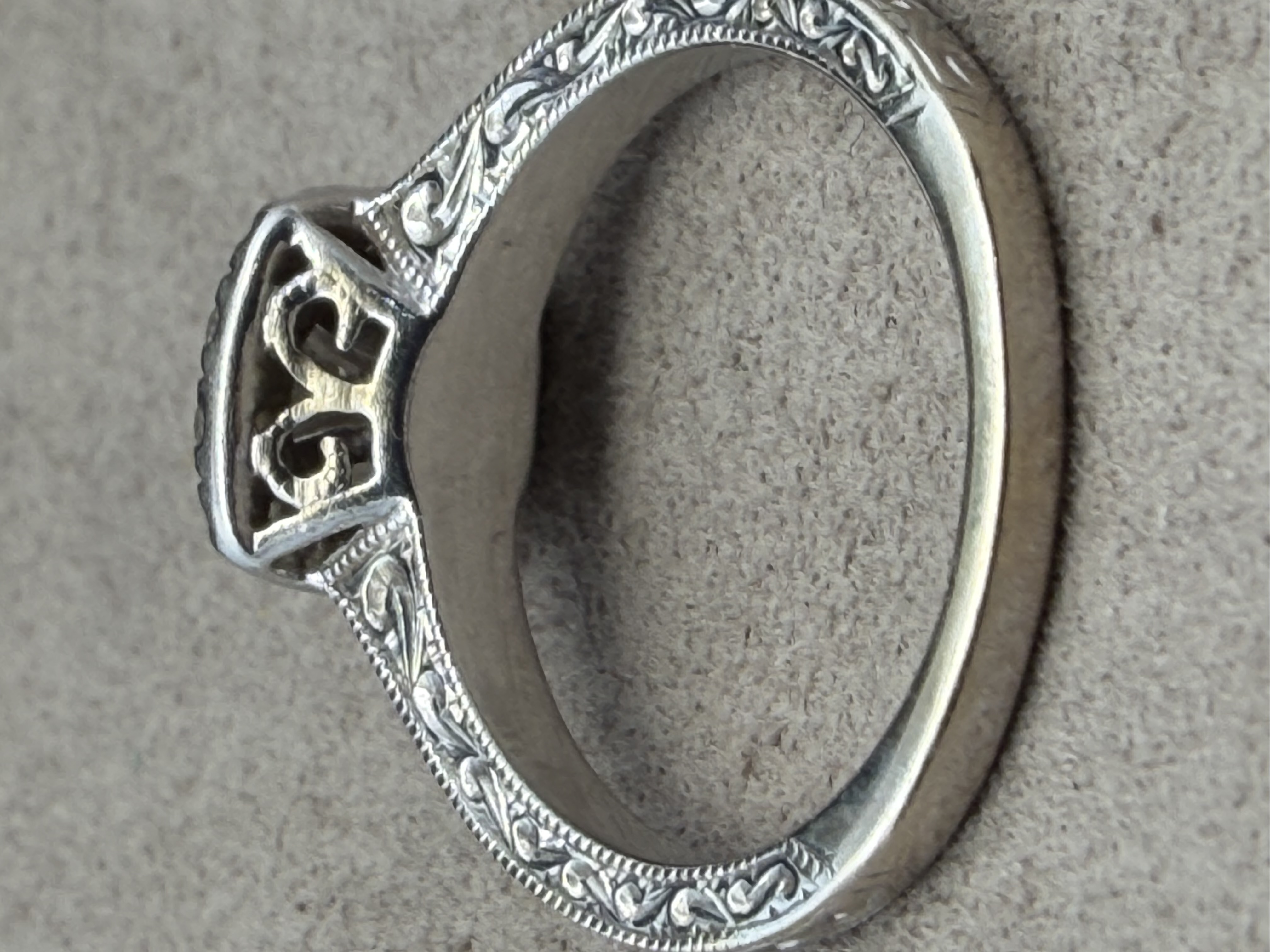 14k White Gold Diamond Engagement Ring