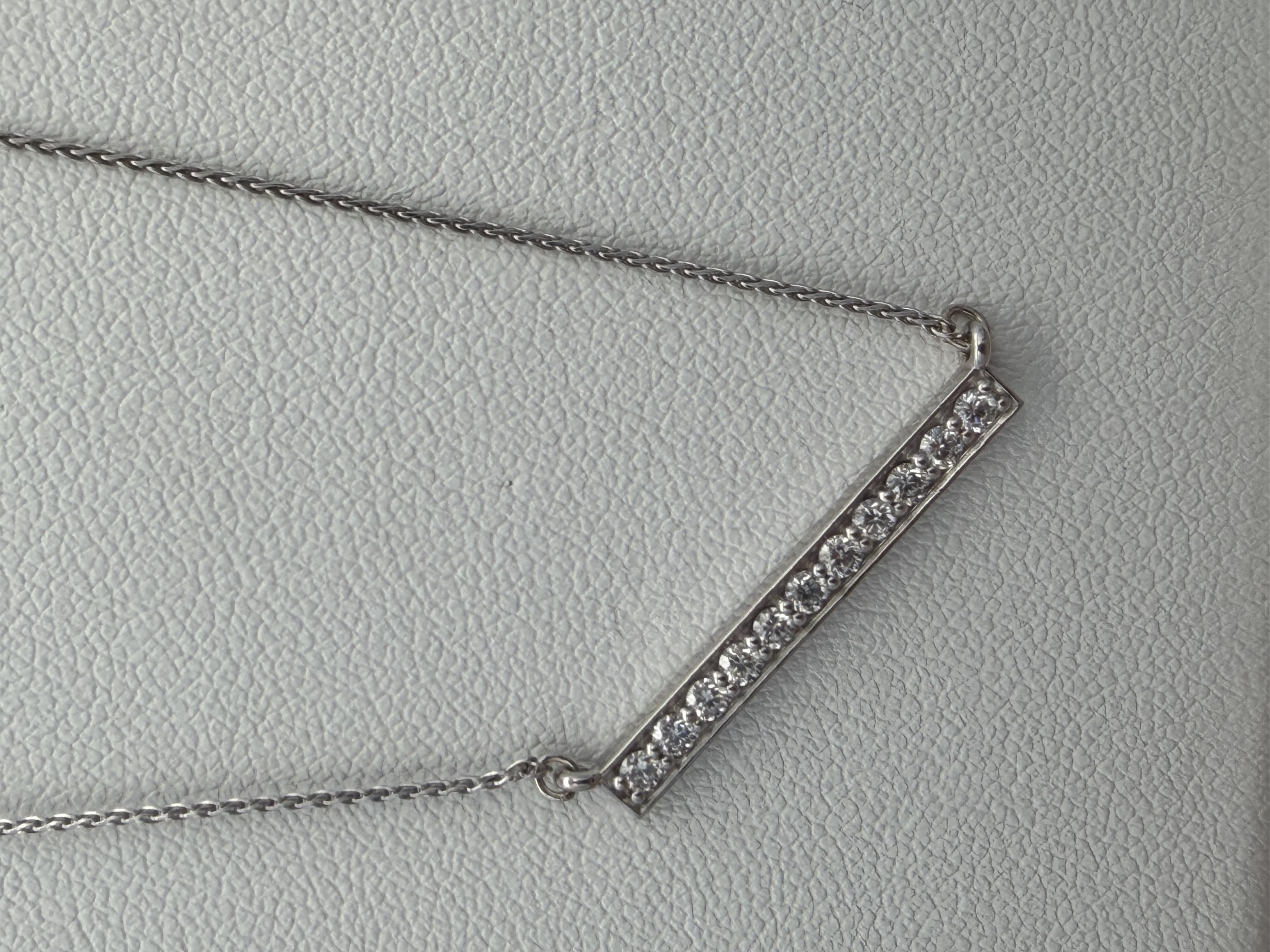 14k White Gold Diamond Necklace