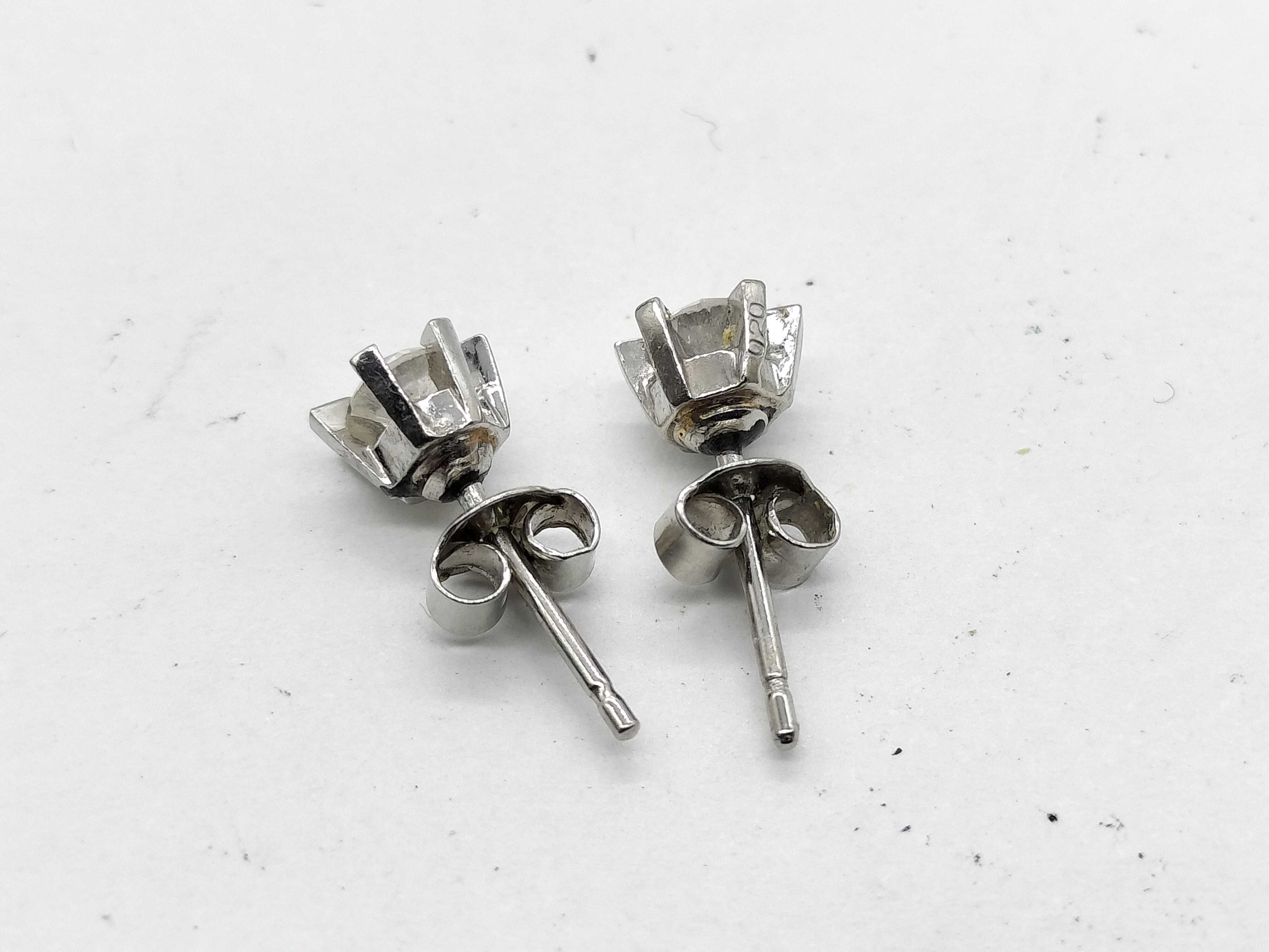 A Pair of Platinum and Diamond Stud Earrings