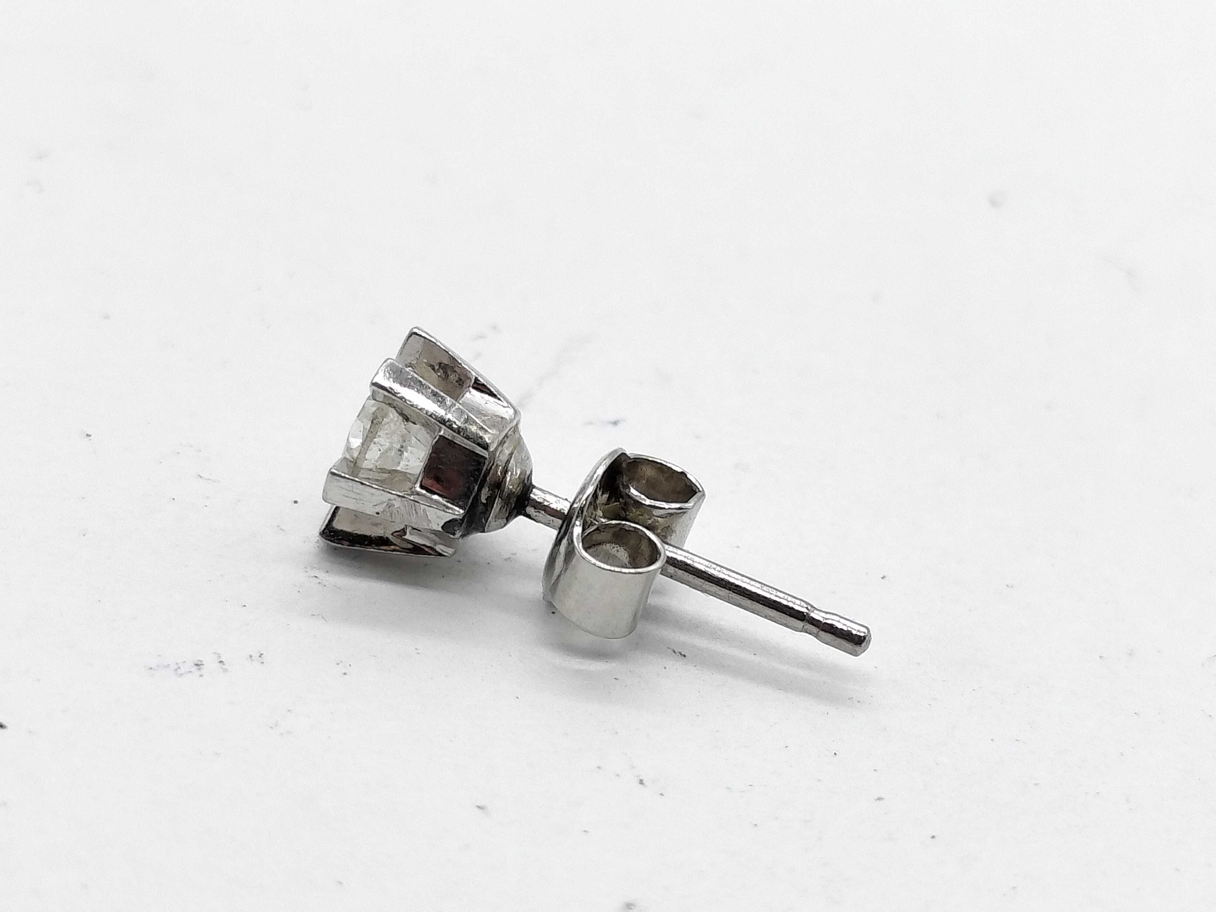 A Pair of Platinum and Diamond Stud Earrings