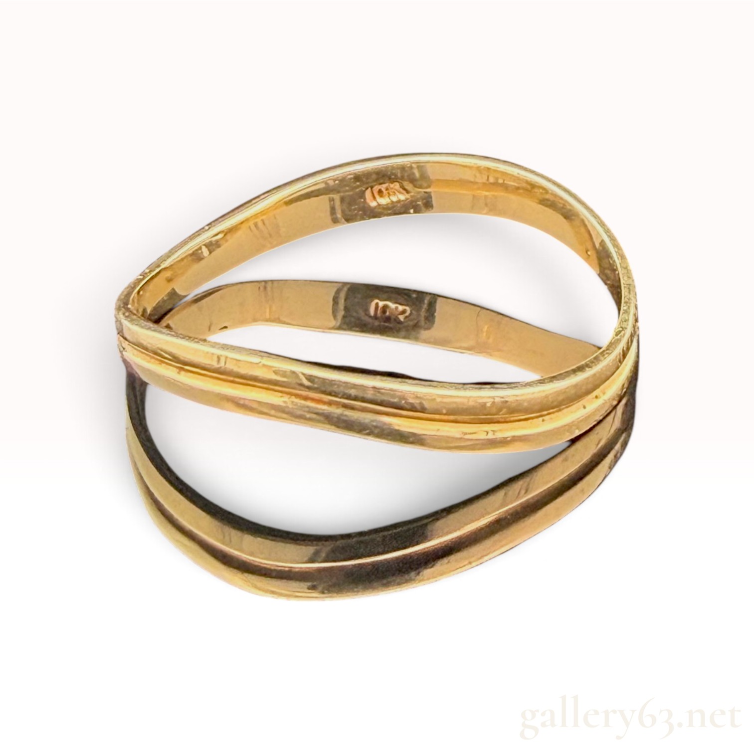 10k Yellow Gold Wave Ring