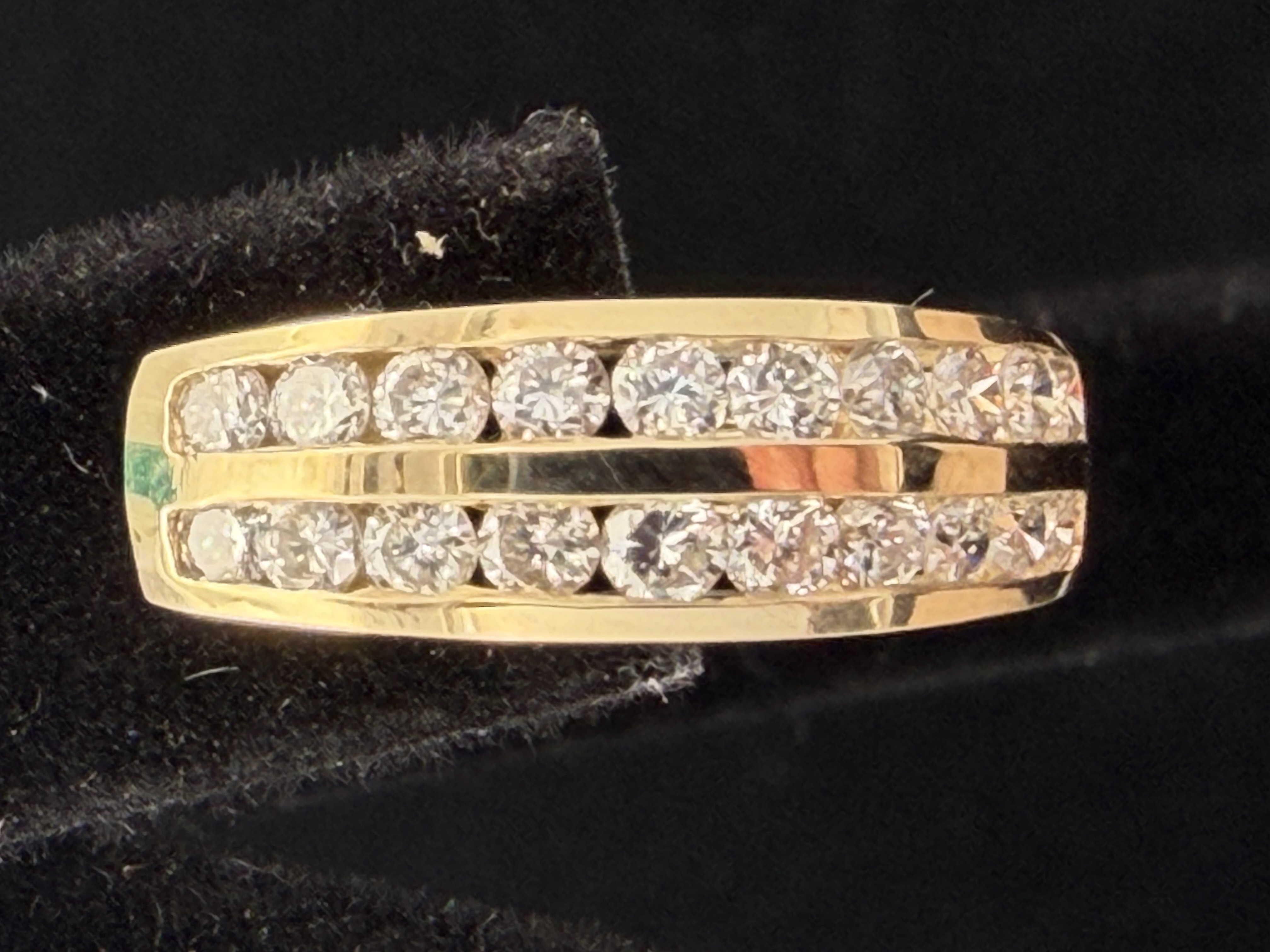 14k Yellow Gold Diamond Hoop Earrings