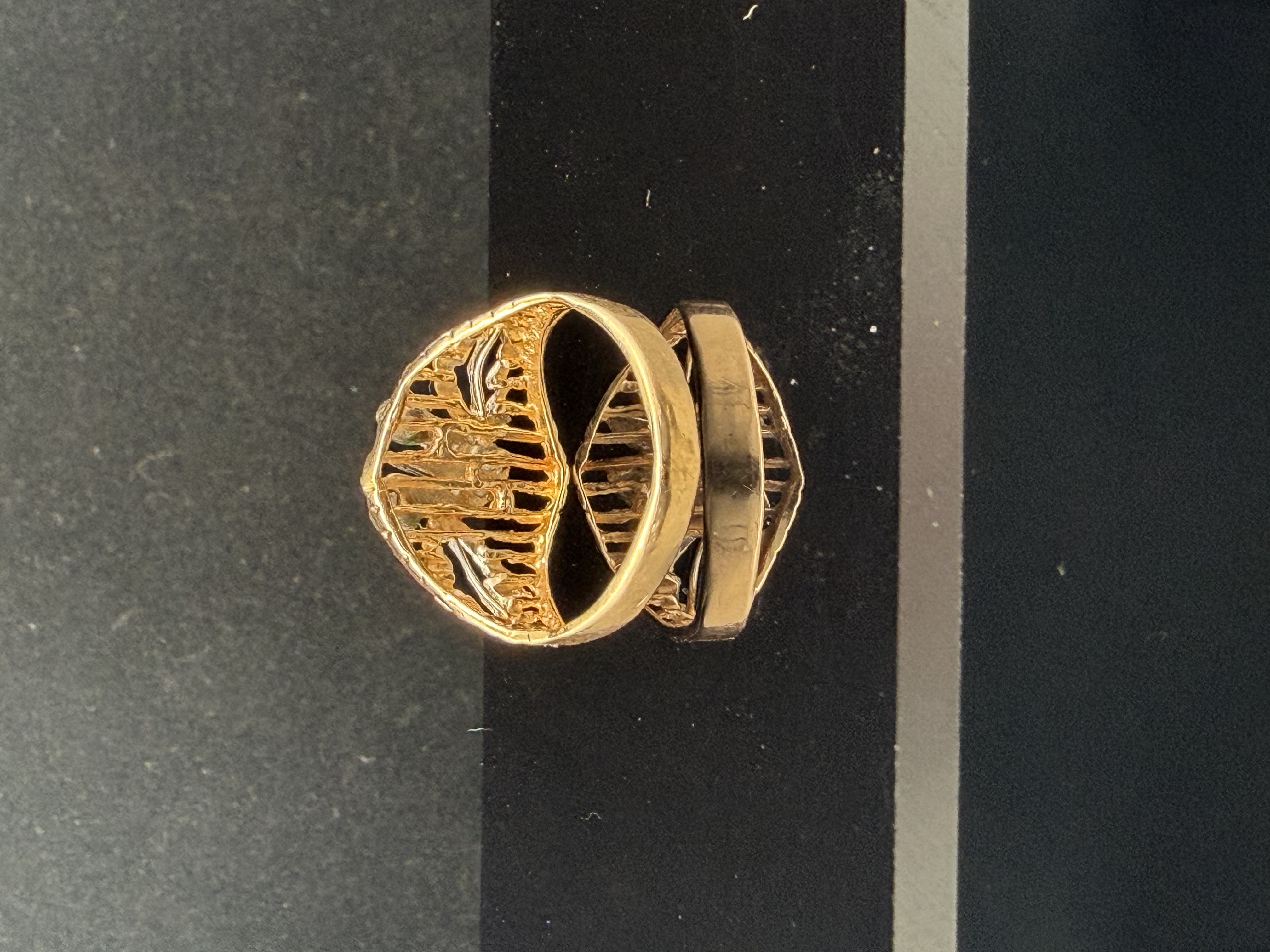 14k Yellow Gold Initial "M" Ring