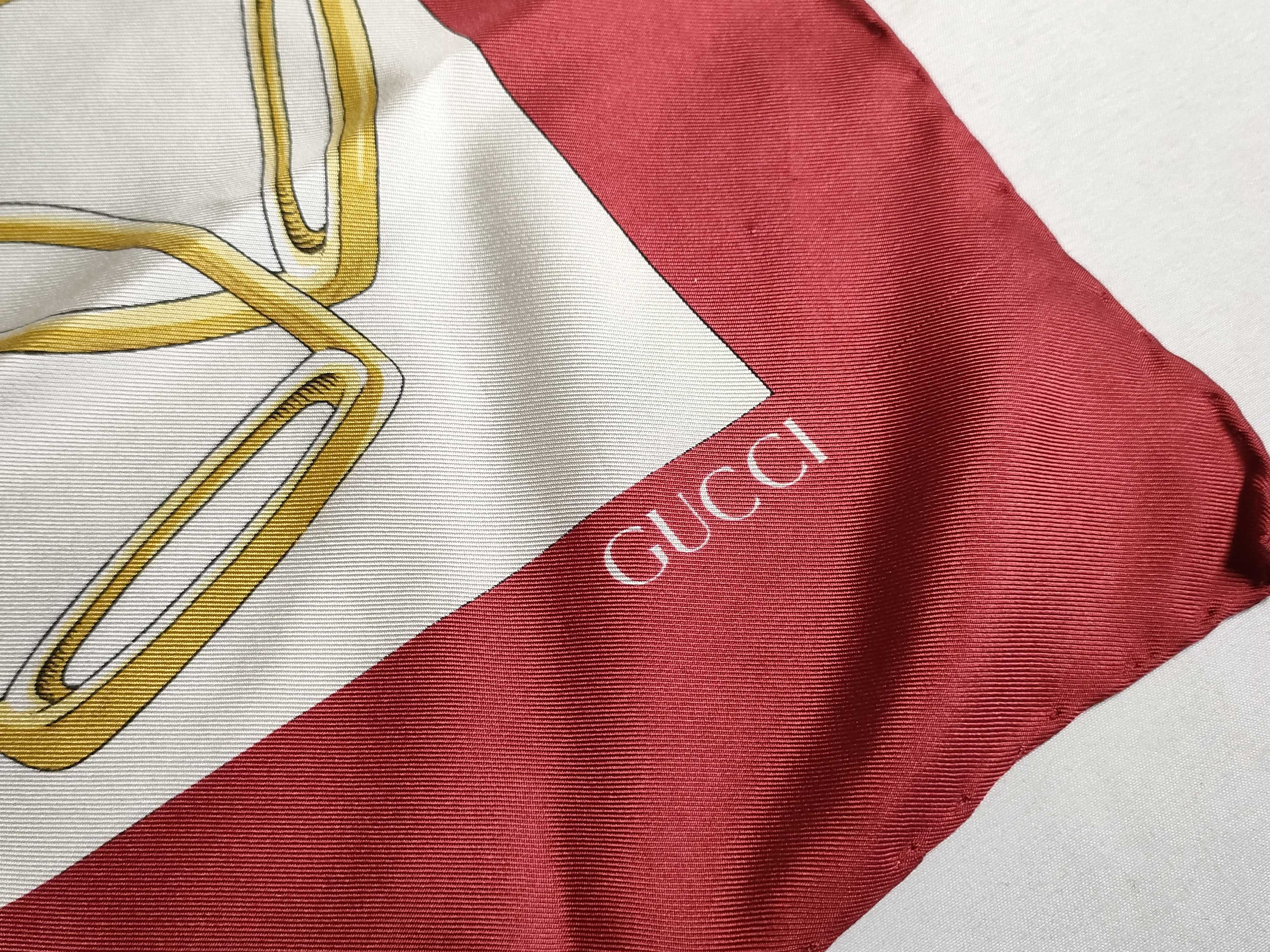 Gucci Equestrian Show Jumping Motif Silk Scarf