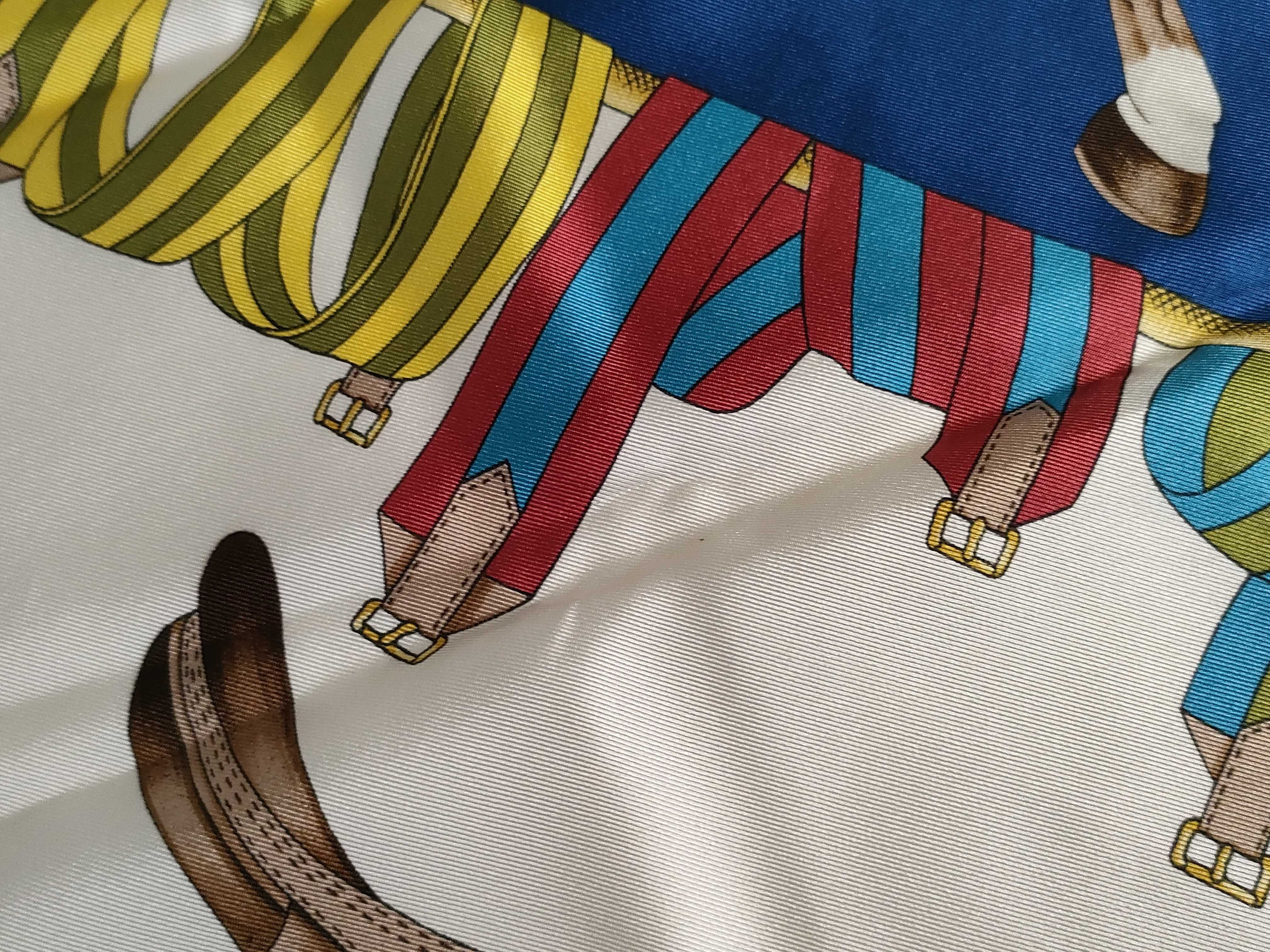Gucci Equestrian Show Jumping Motif Silk Scarf