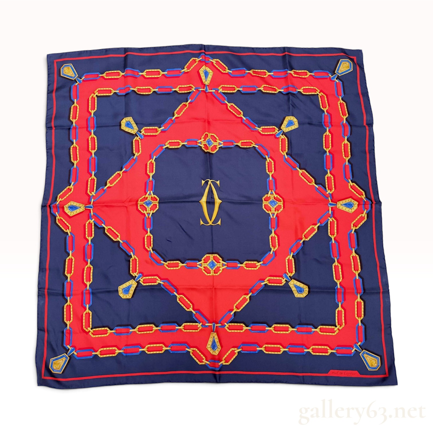 Must de Cartier Silk Chain Motif Scarf