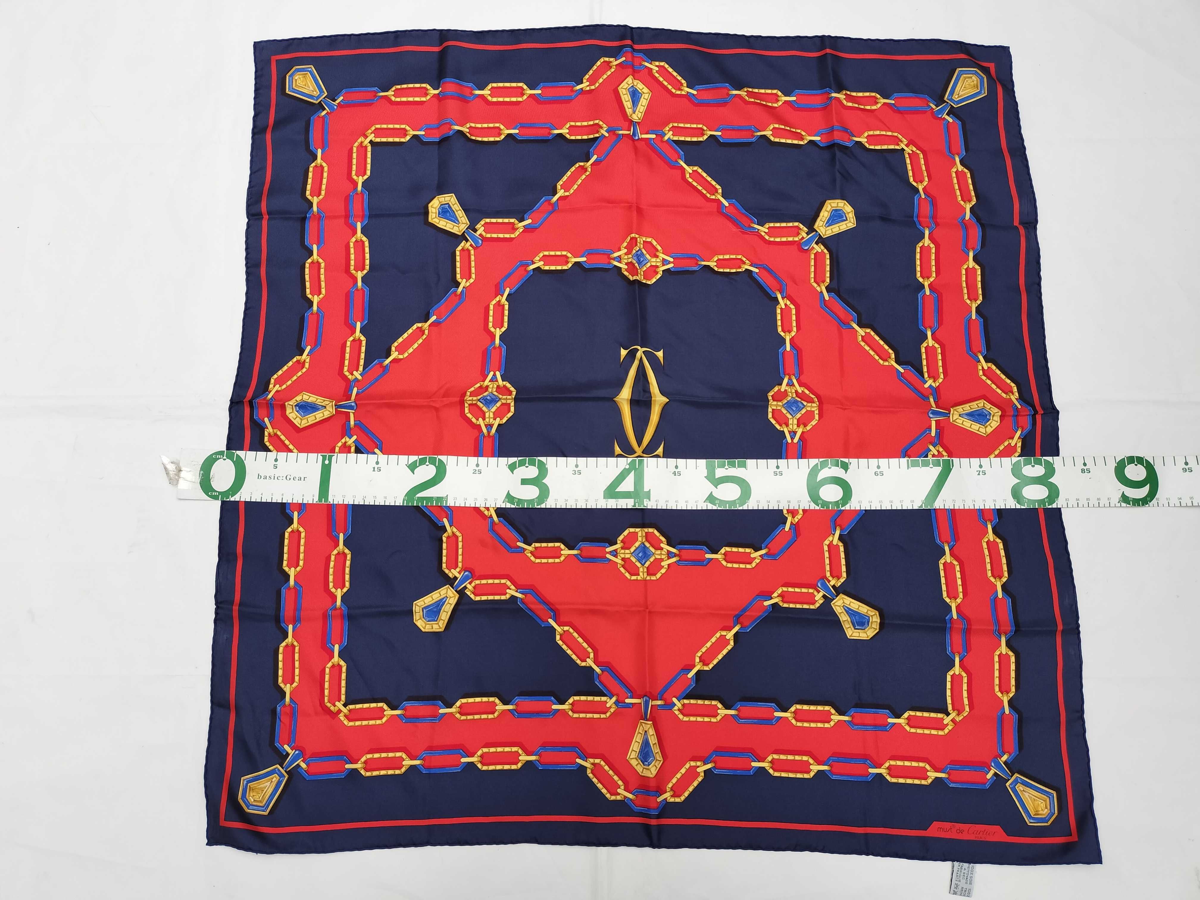 Must de Cartier Silk Chain Motif Scarf