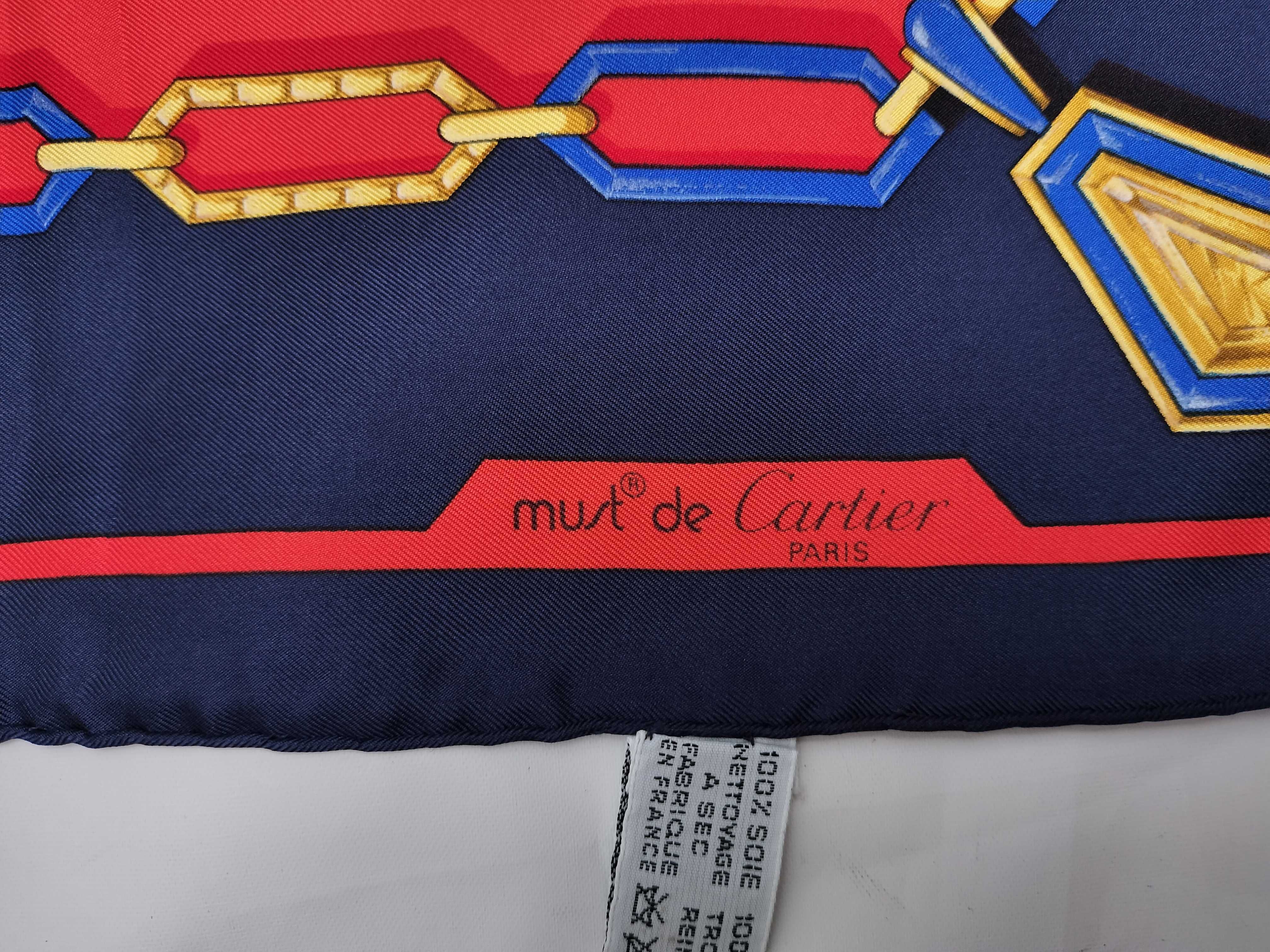 Must de Cartier Silk Chain Motif Scarf