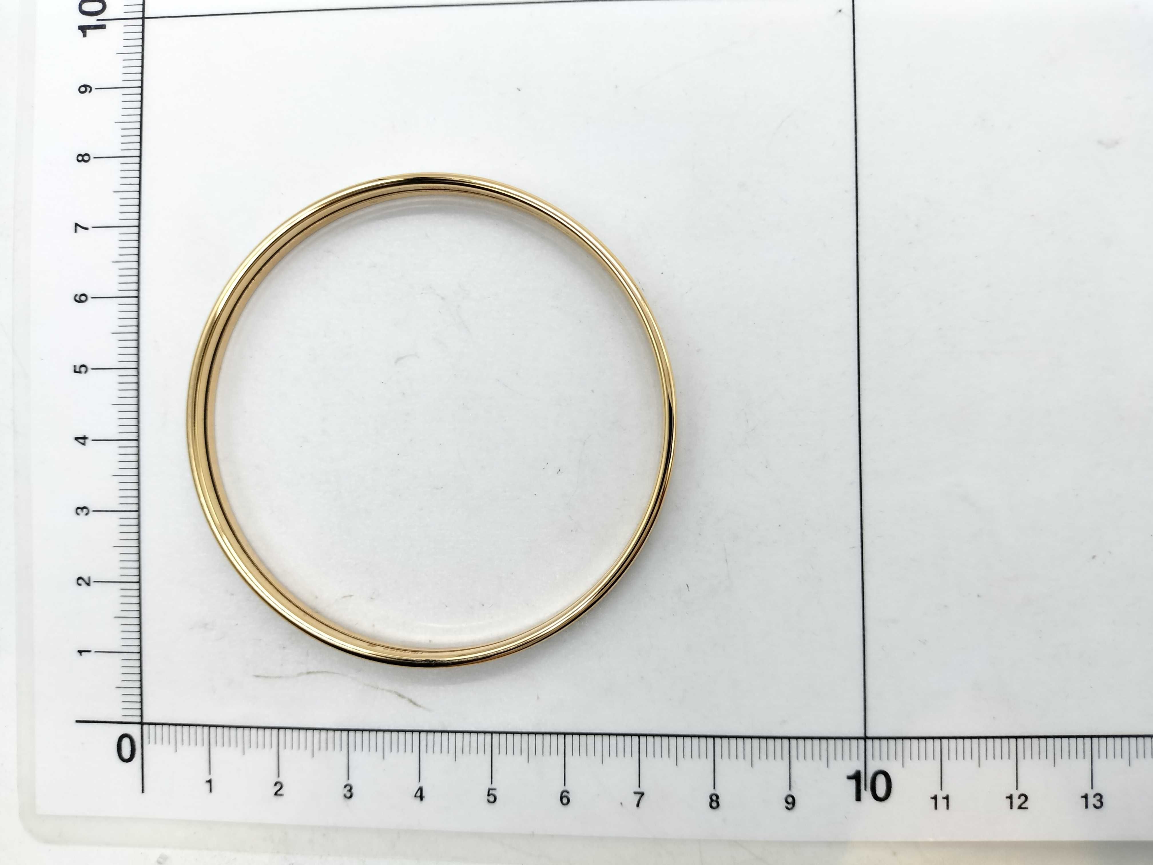 Hermes Narrow Gold Plated Enamel Fish Motif Bangle Bracelet