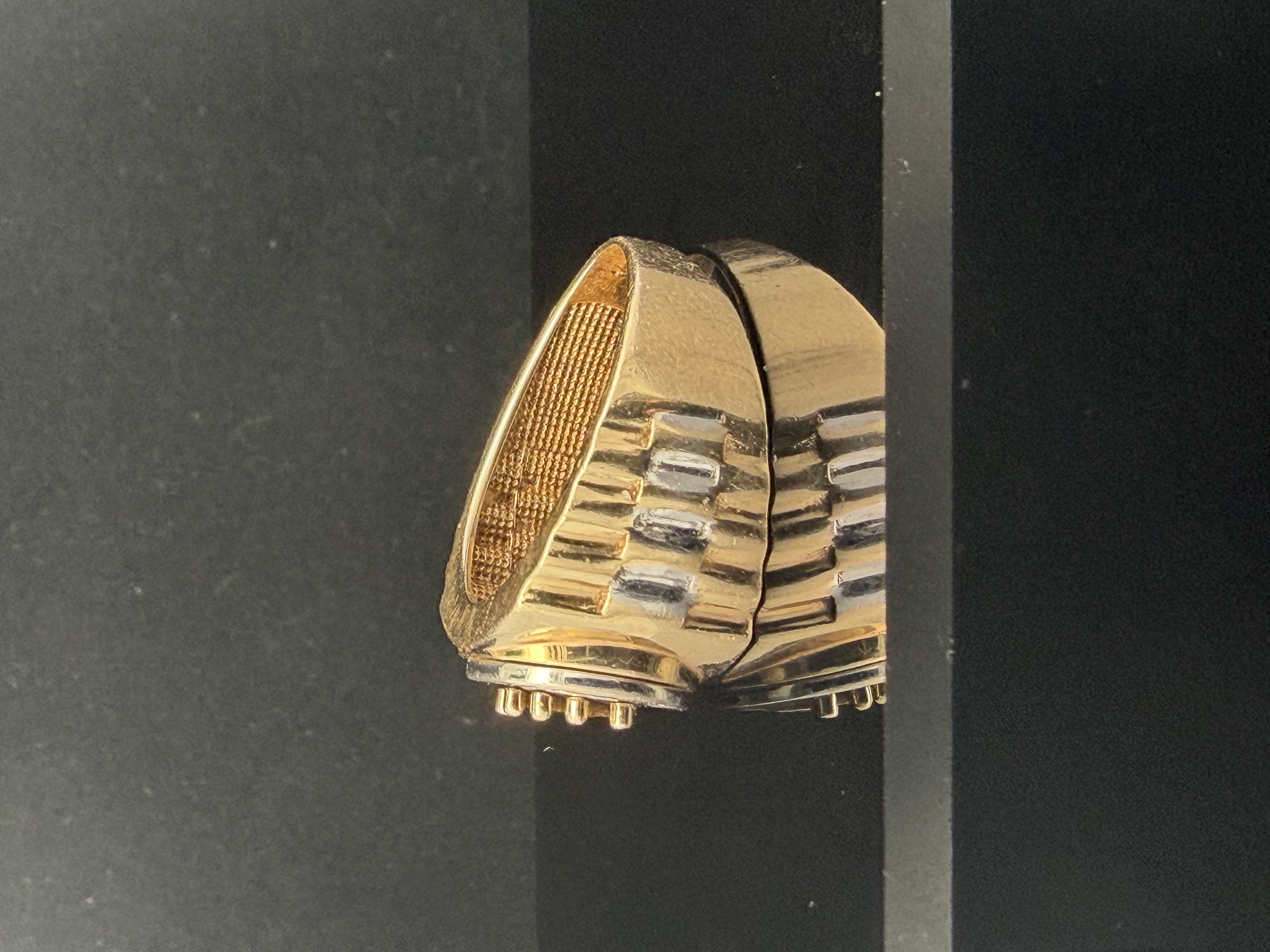 14k Yellow Gold Rolex Style Ring