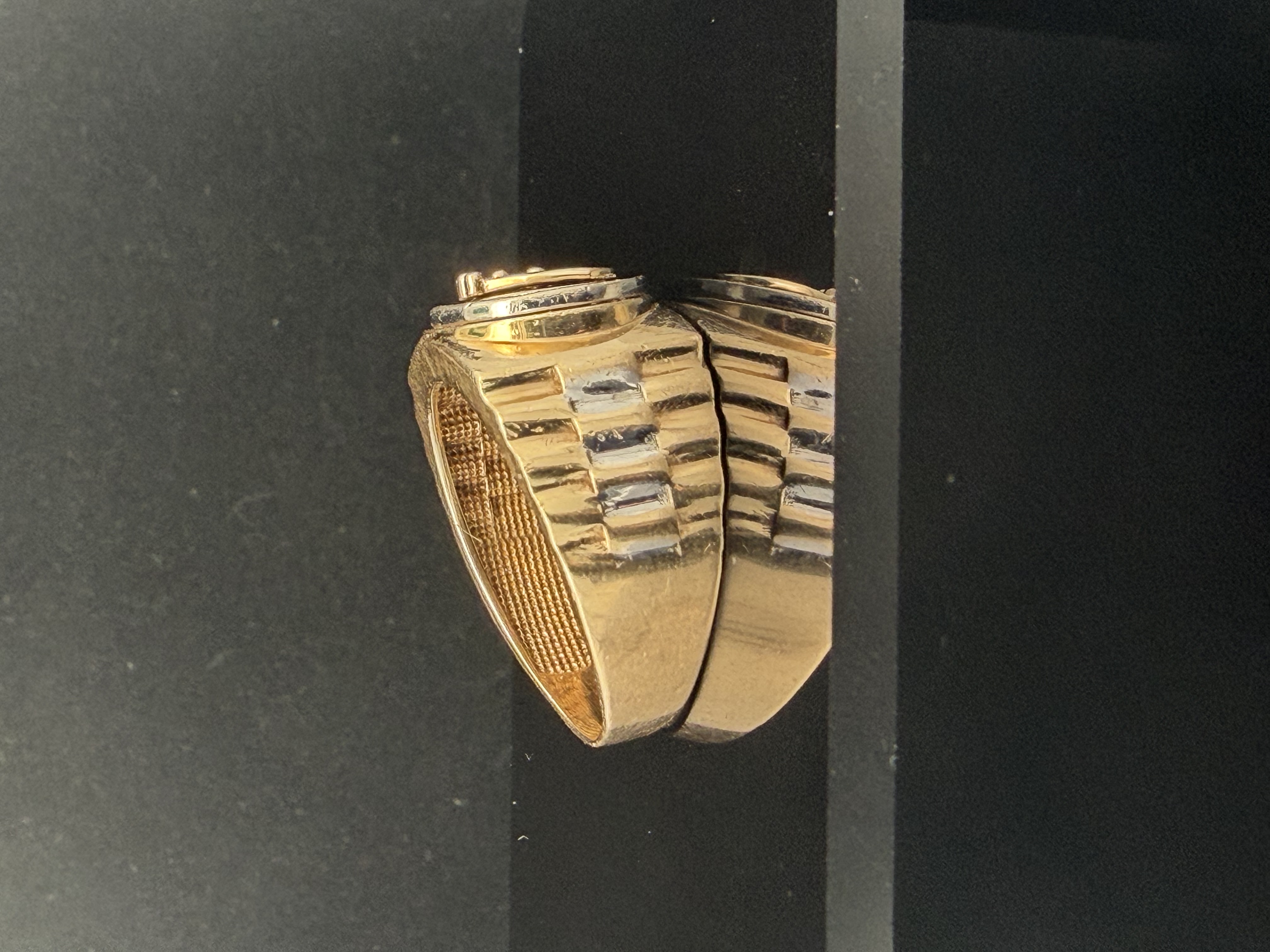 14k Yellow Gold Rolex Style Ring