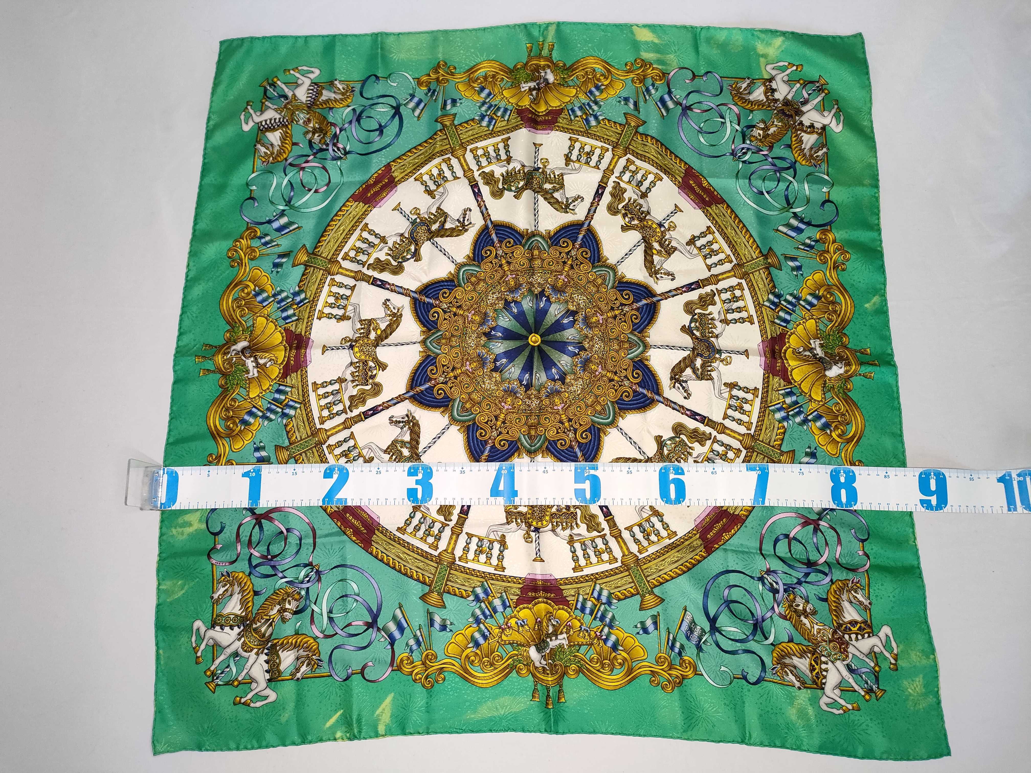 Hermes Luna Park Silk Jacquard Scarf by Jean-Louis Metz