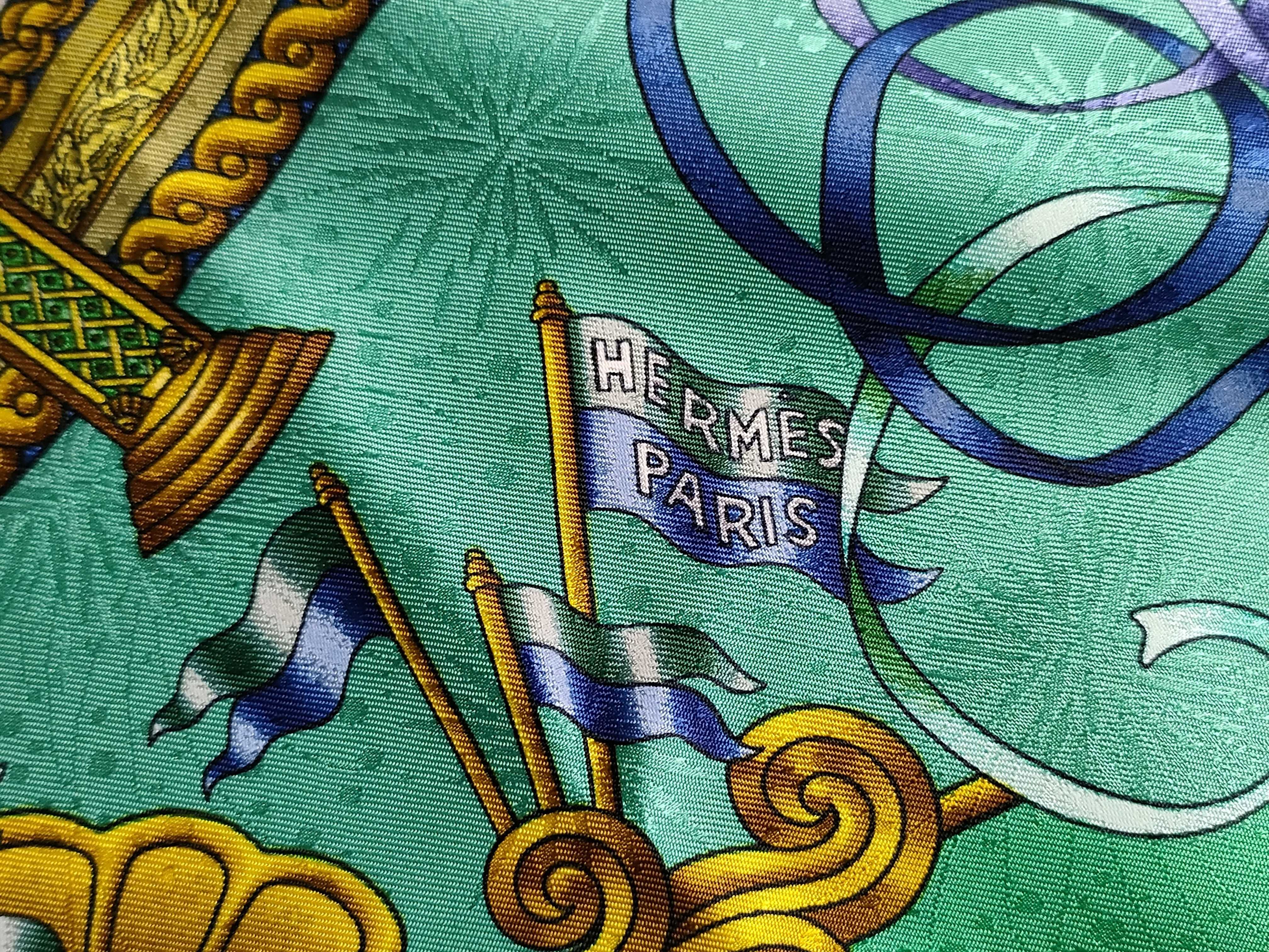Hermes Luna Park Silk Jacquard Scarf by Jean-Louis Metz