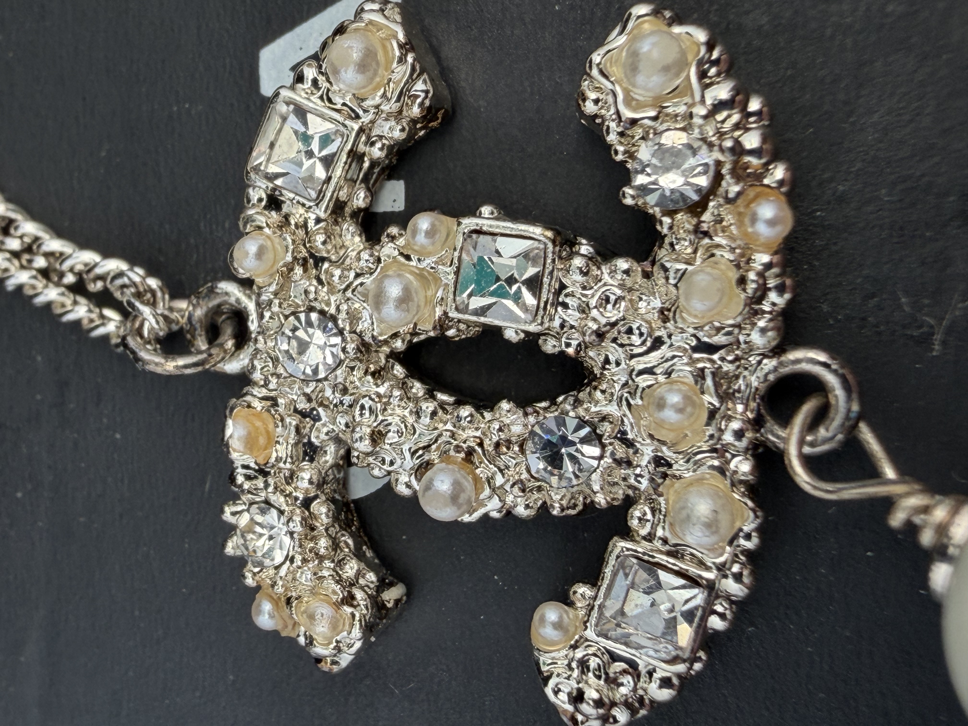 Chanel Pearl Rhinestone Necklace